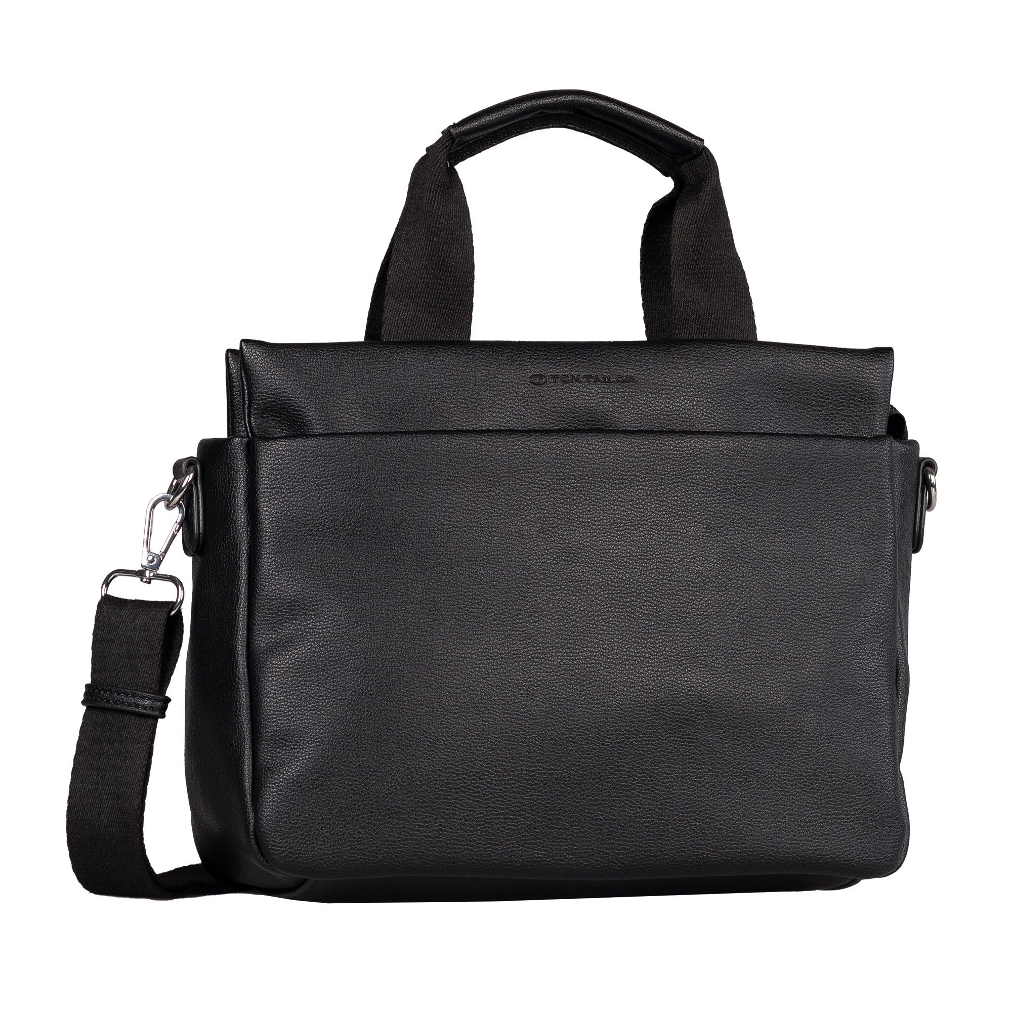 TOM TAILOR Shopper Rella, aus fein genarbtem Material mit farblich passendem Gewebeband