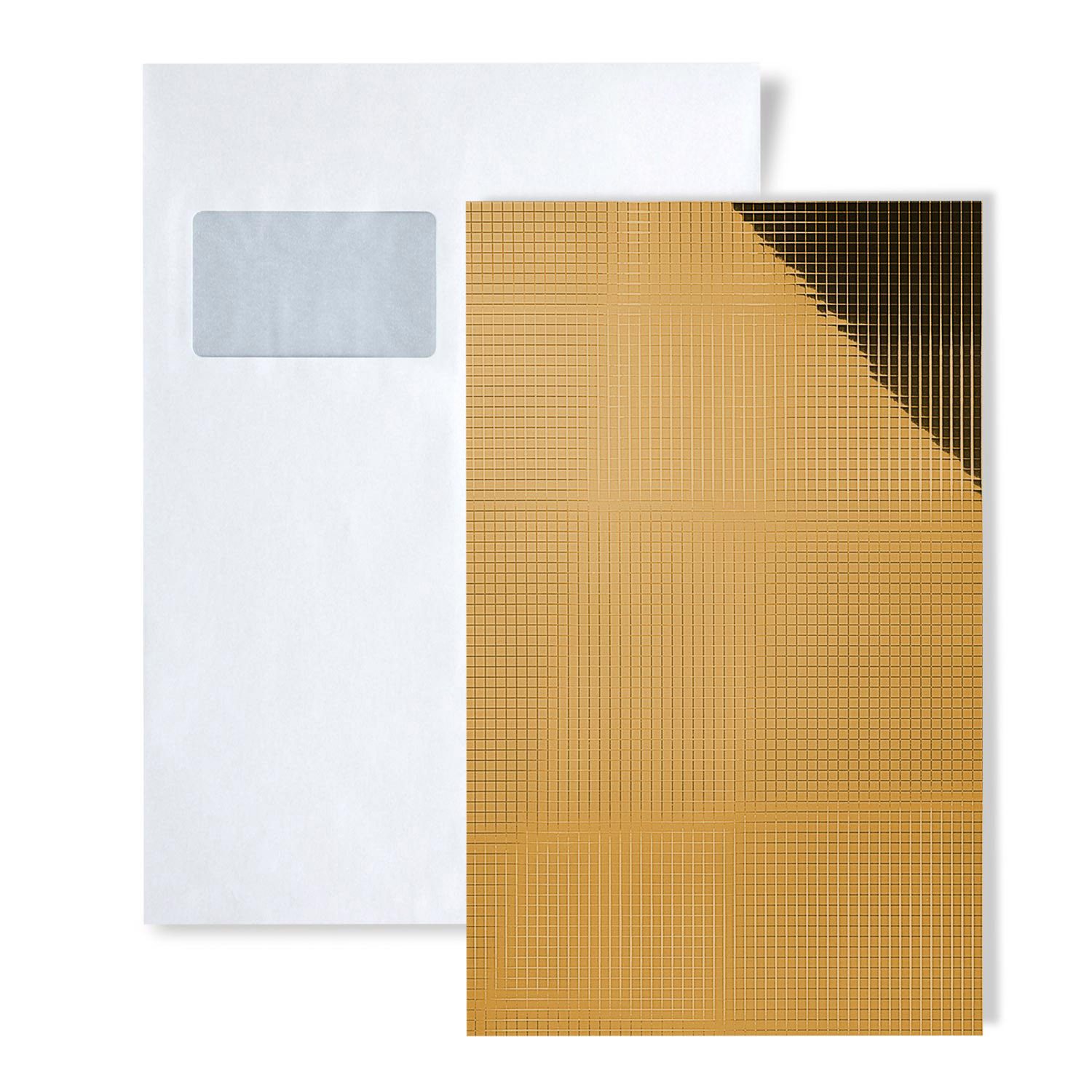 Wallface Wandpaneel 1 MUSTERSTÜCK S-27373 DIN A5 Wandpaneel Muster, BxL: 15x20 cm, 0 qm, (1 MUSTERSTÜCK, Produktmuster, 1-tlg., Muster des Wandpaneels) Gold, glänzend / spiegelnd