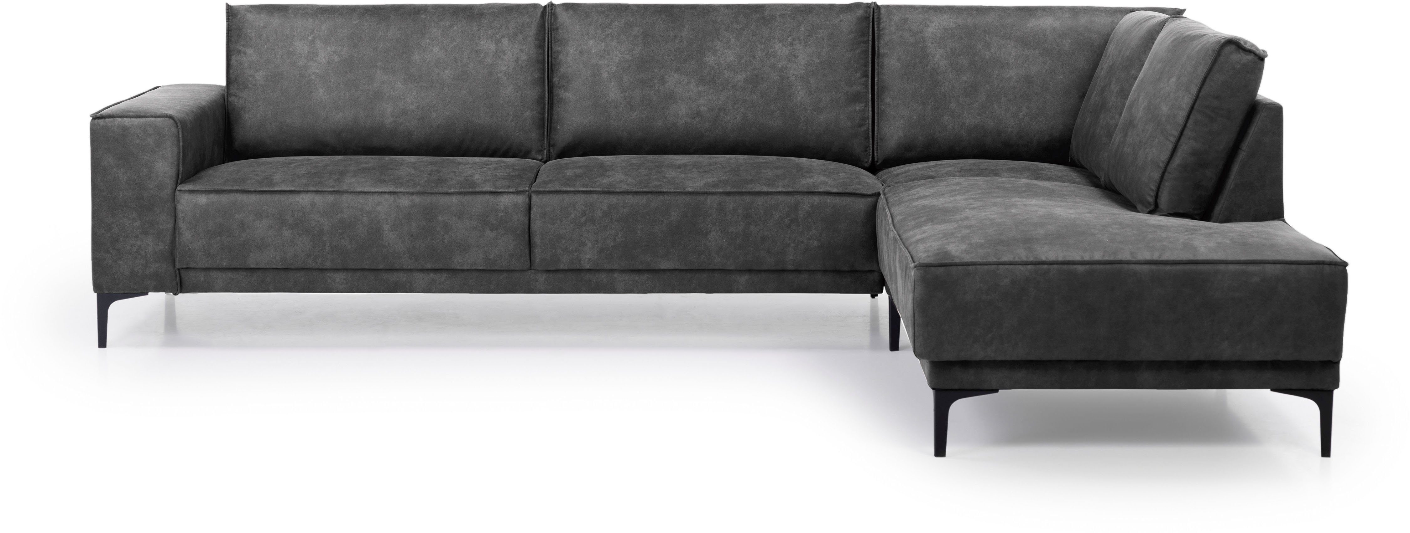 OTTO home Ecksofa "Polsterecke Oland, Struktur, Flachgewebe, Luxus-Microfas günstig online kaufen