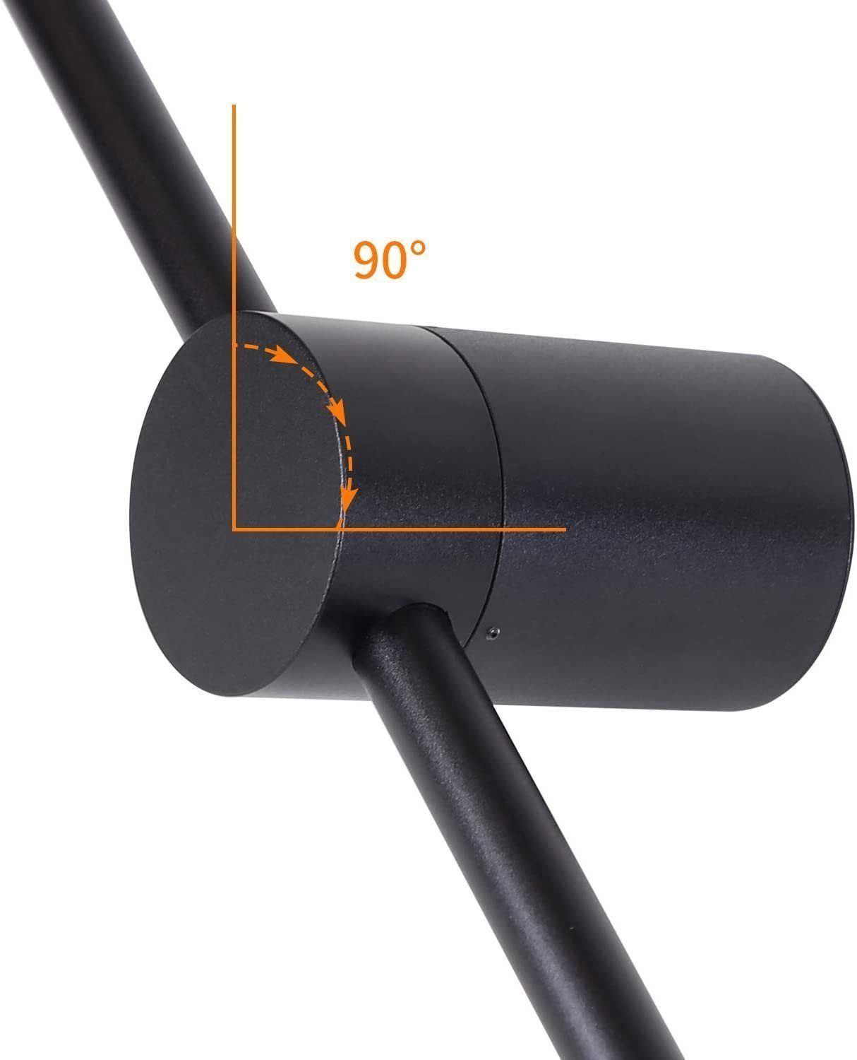 Nettlife LED Wandleuchte Schwarz innen 2ER 60CM 3000K Modern Wandlampe Indirekt Wandbeleuchtung, Schwenkbar 90°, LED fest integriert, Warmweiß, für Wohnzimmer Schlafzimmer Flur Treppenhaus Bett Küche