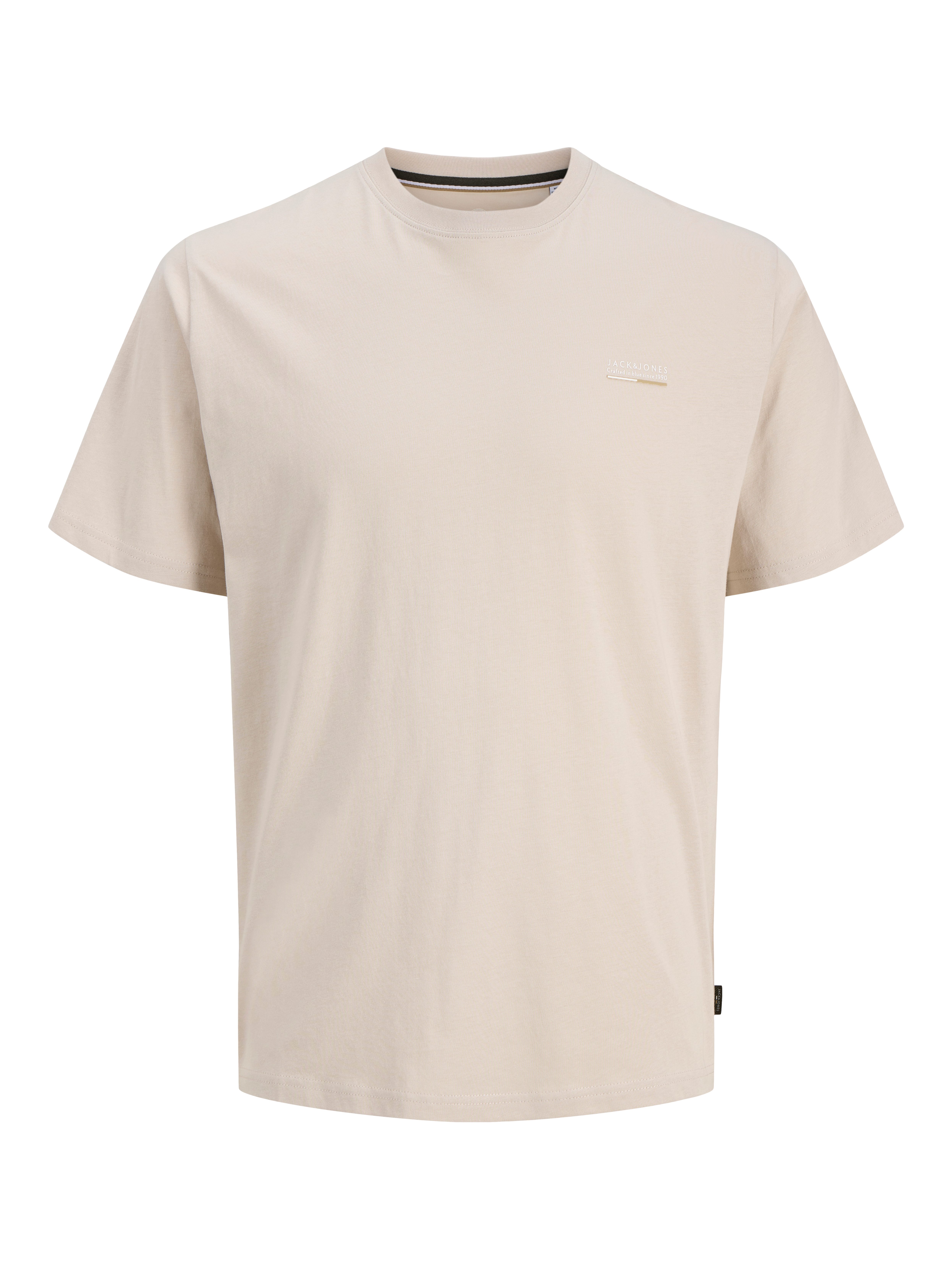 Jack & Jones Rundhalsshirt JJKYLE TEE SS CREW NECK aus Baumwolle und Jersey, mit geradem Abschluss, ohne Verschluss