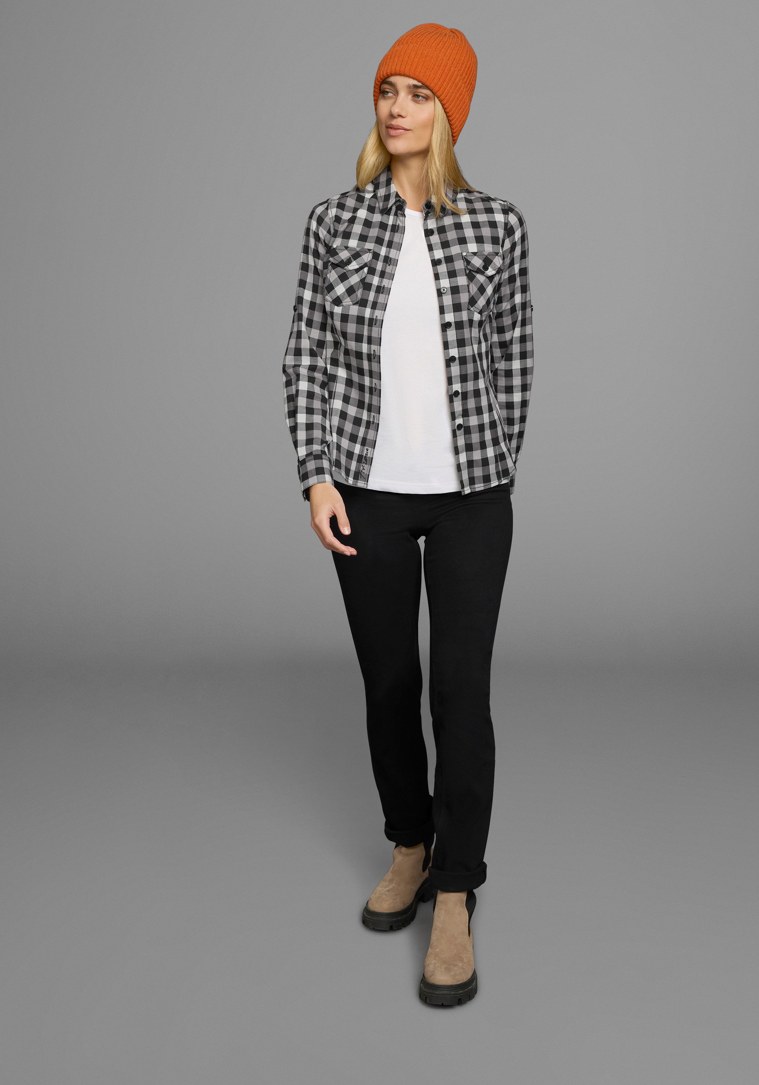 Arizona Karobluse Lässiger-Holzfäller-Look