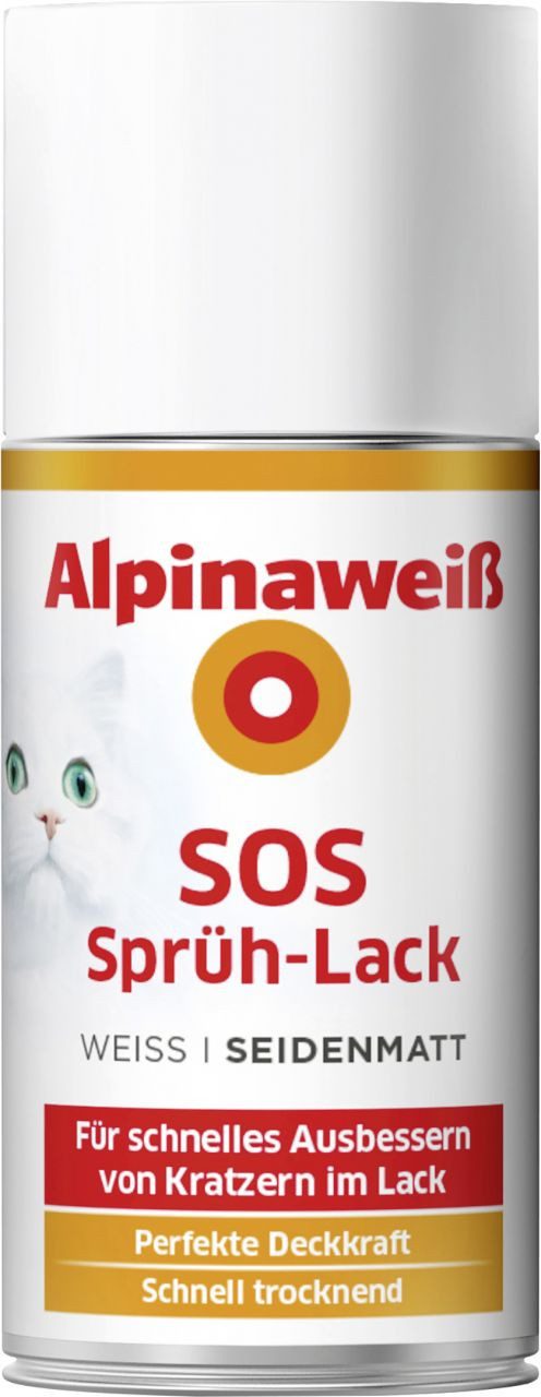 Alpina Sprühlack Alpinaweiß SOS Sprühlack 150 ml weiß seidenmatt
