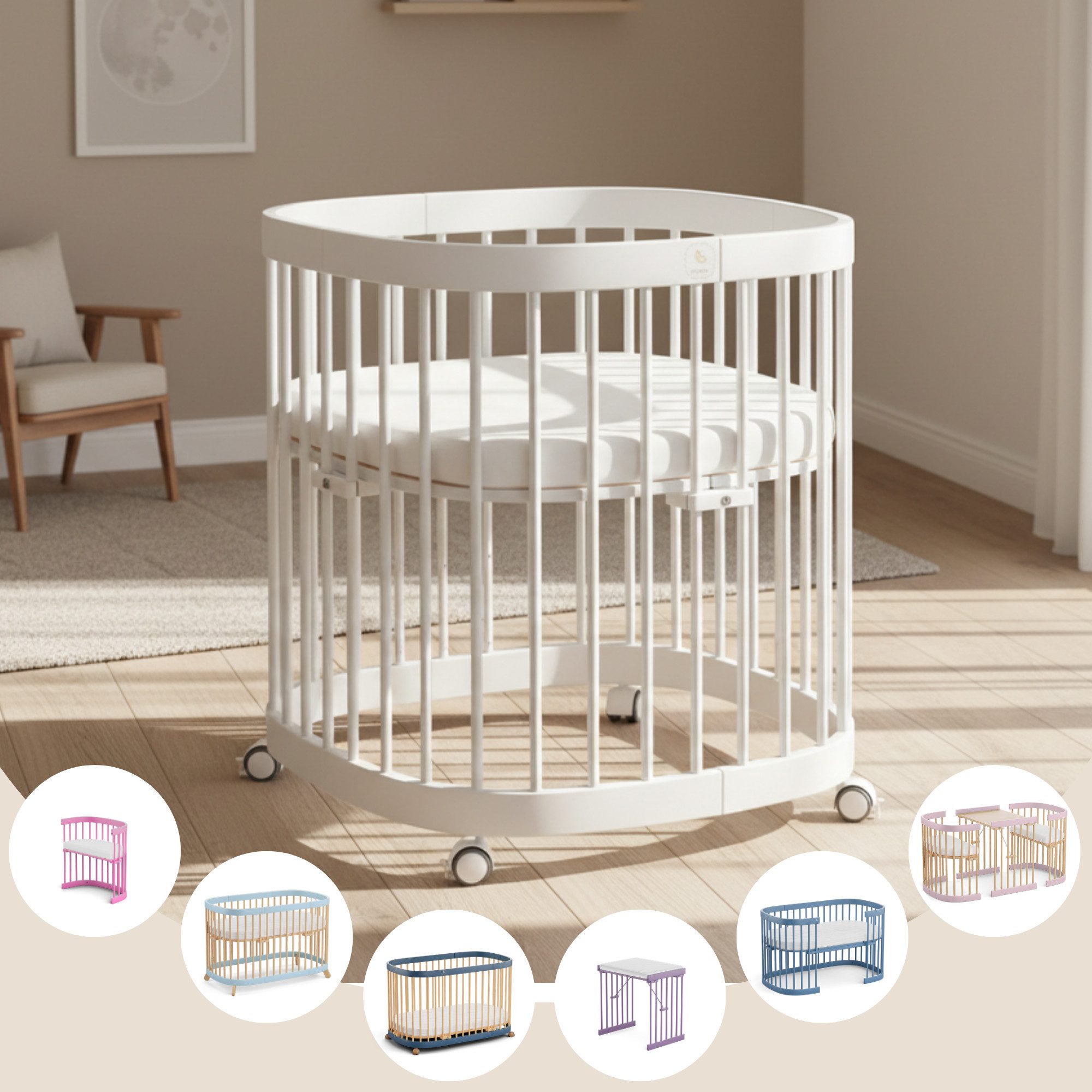 tweeto Kinderbett tweeto Babybett 7in1