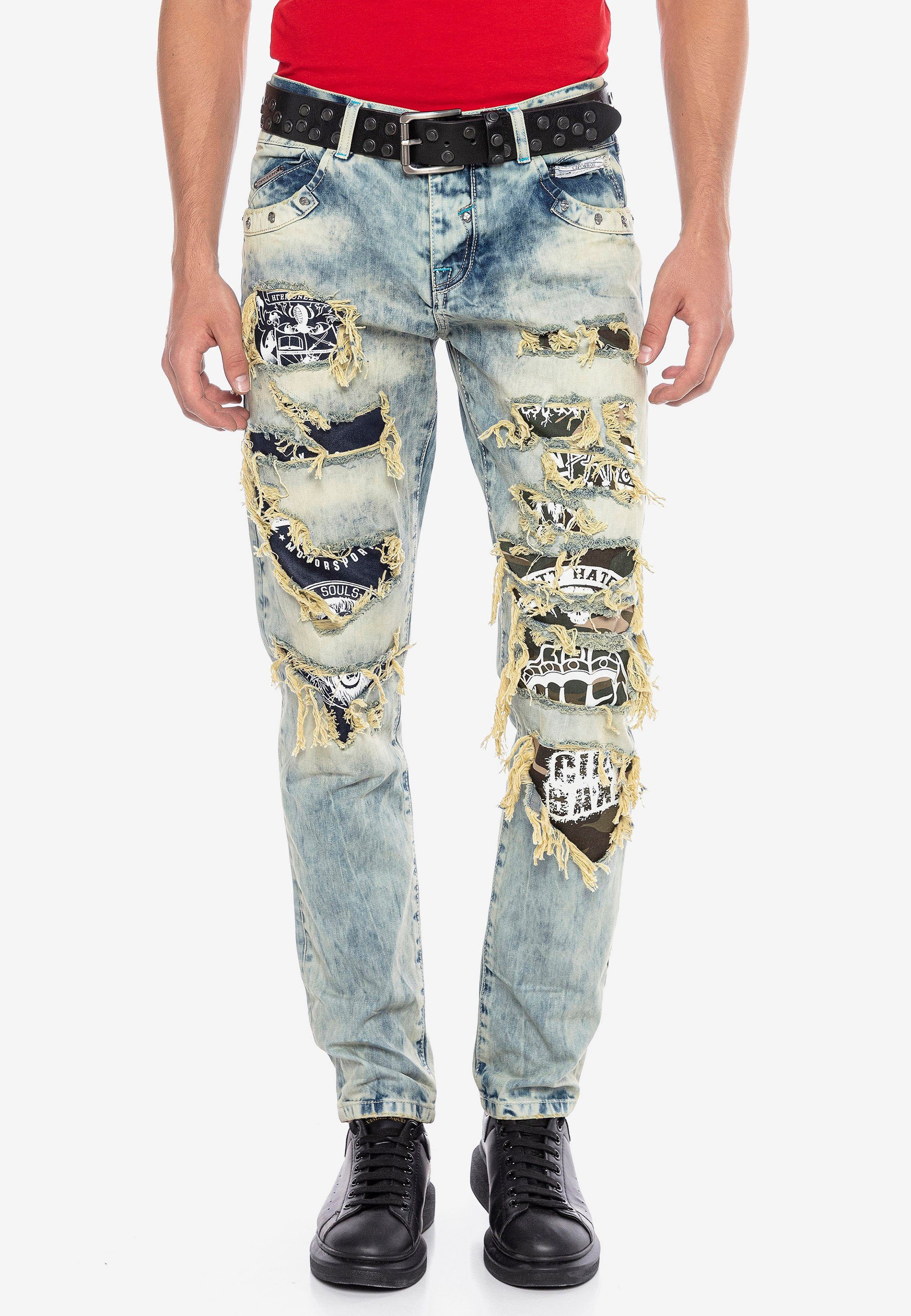 Cipo & Baxx Bequeme Jeans mit Destroyed-Elementen