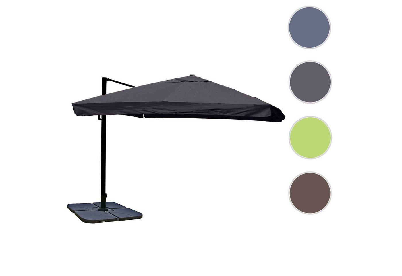 Thumbnail - MCW Ampelschirm MCW-A96-12, LxB: 300x300 cm, 5-facher Höhen-/ Neigungswinkelverstellung, Windwiderstandsklasse 2