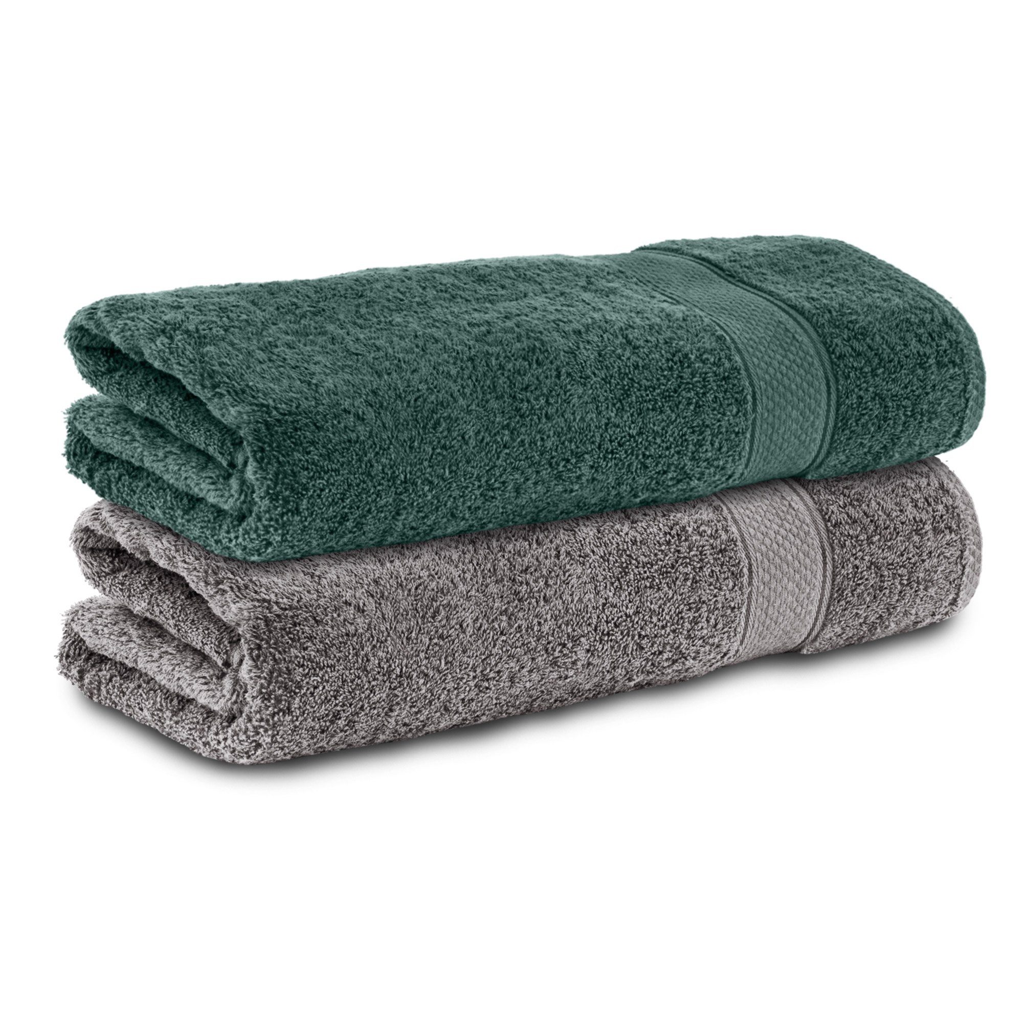 KOMFORTEC Badetücher 100% Baumwolle, 470 g/m² Frottee (2-St), Handtücher 70x140 cm Set, Weich mehr
