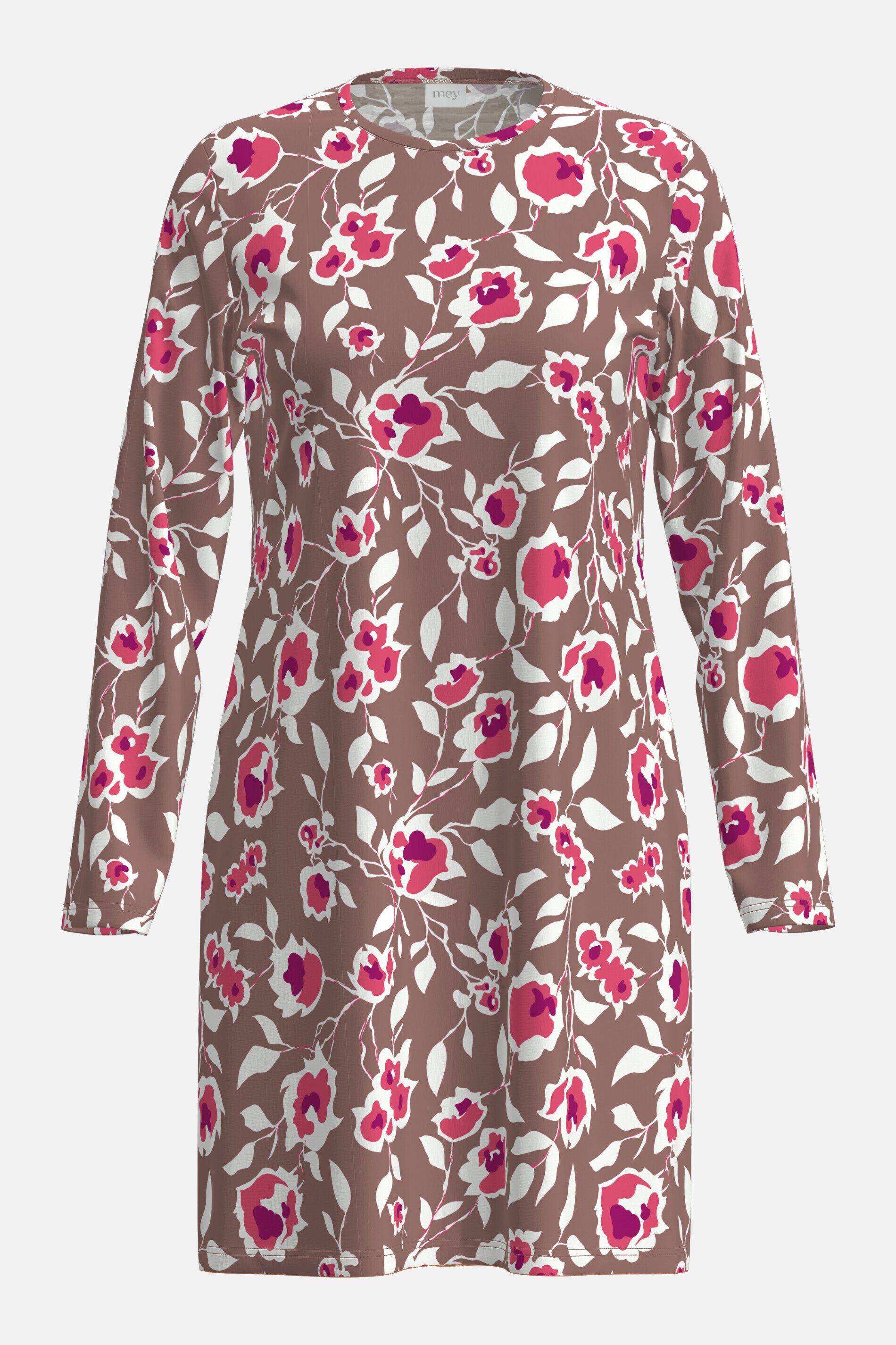Mey Nachthemd Mey Damen Nachthemd langarm Serie Eternal Roses (1-tlg) Leicht tailliertes Nachthemd, florales Design, 100% Baumwolle