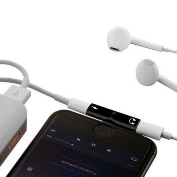 Retoo 2-in-1 Audio Splitter Adapter Musik Laden Phone 6-14 Pro Plus Audio-Adapter Lightning, hochwertigen Materialien, Filigrane Größe, Präzise gefertigt