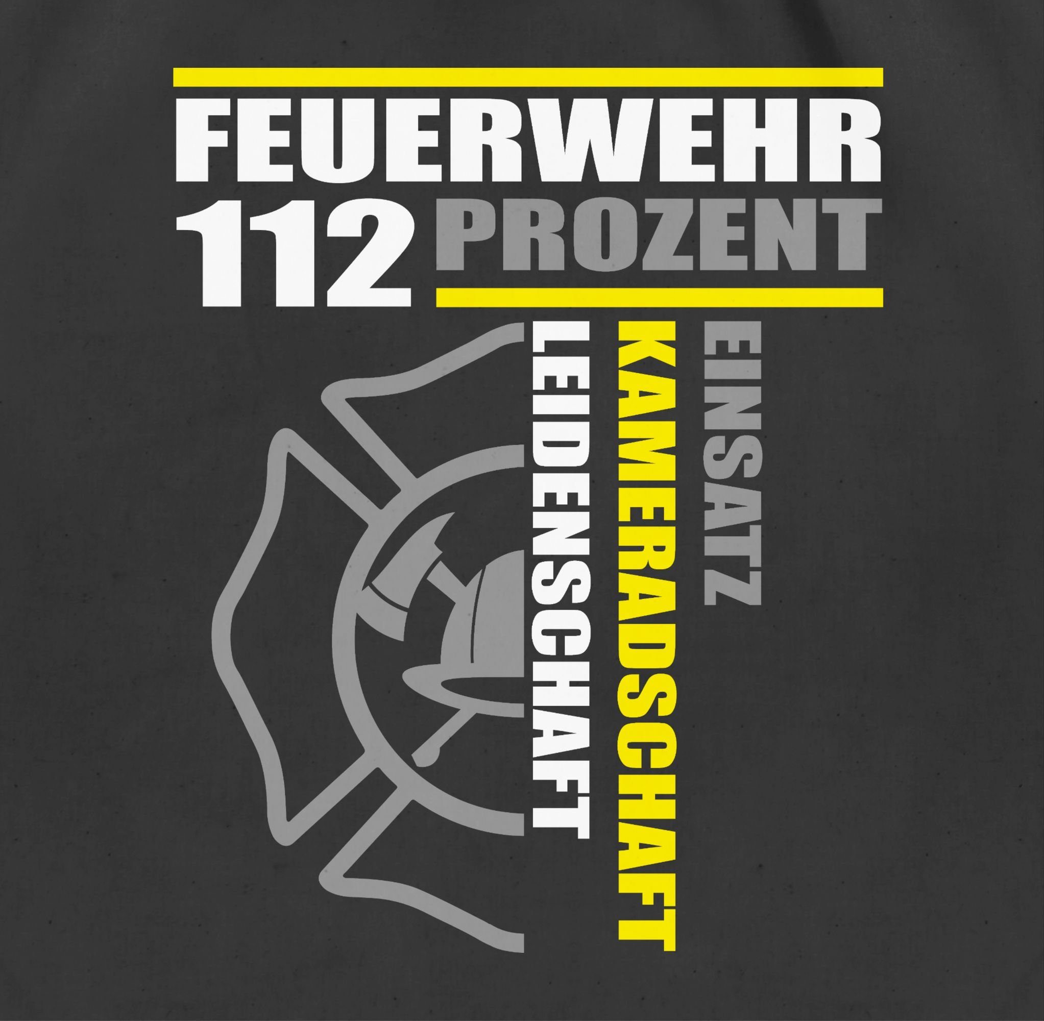 Shirtracer Turnbeutel Feuerwehr 112 Prozent Einsatz günstig online kaufen