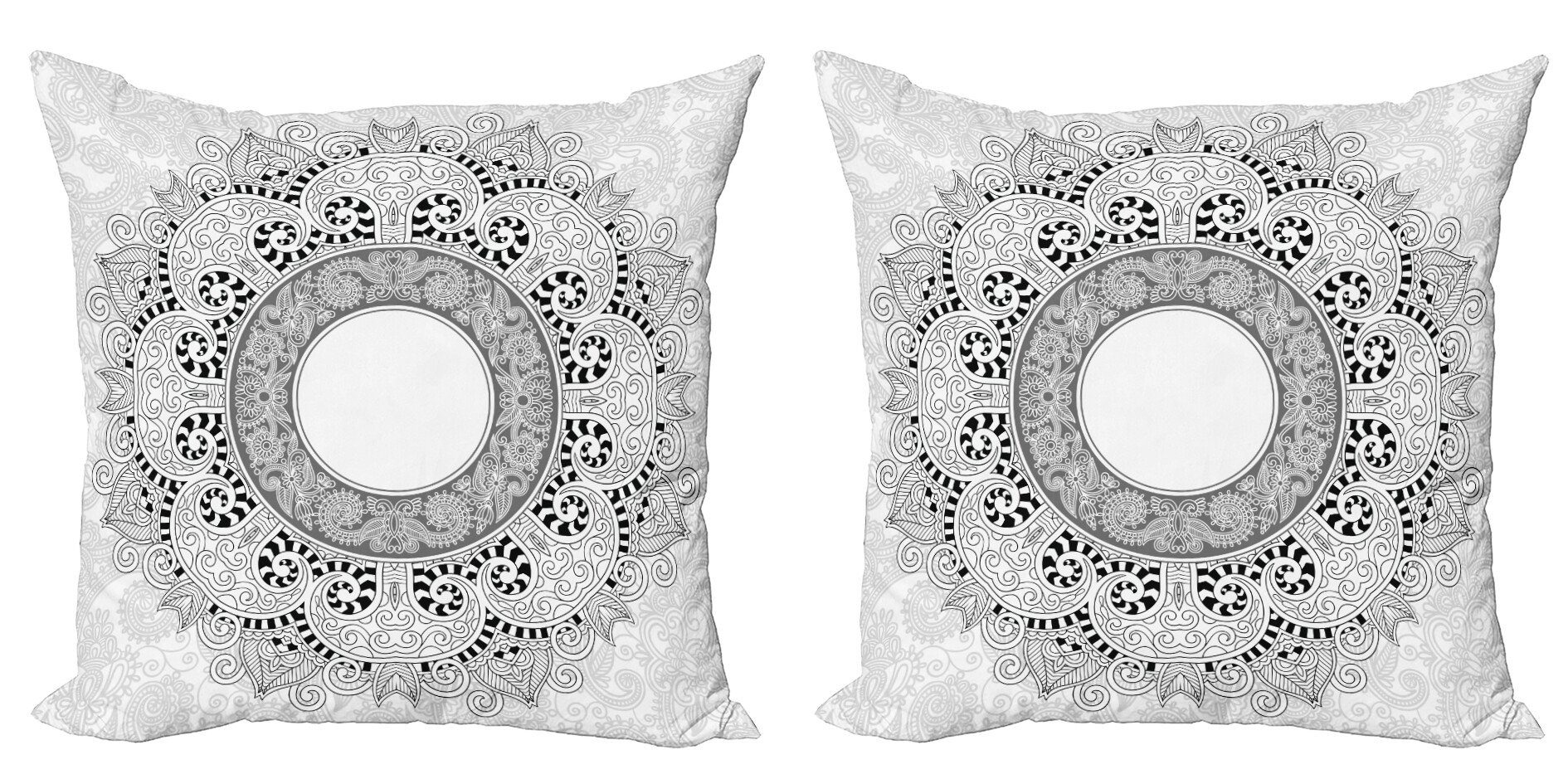 Kissenbezüge Modern Accent Doppelseitiger Digitaldruck, Abakuhaus (2 Stück), Mandala Design