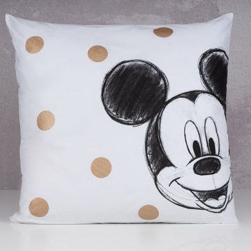 Kinderbettwäsche Disney Home Mickey & Minnie Wendebettwäsche Set - 4 Stück, Disney, 4 teilig, Mit Reißverschluss, 100% Baumwolle