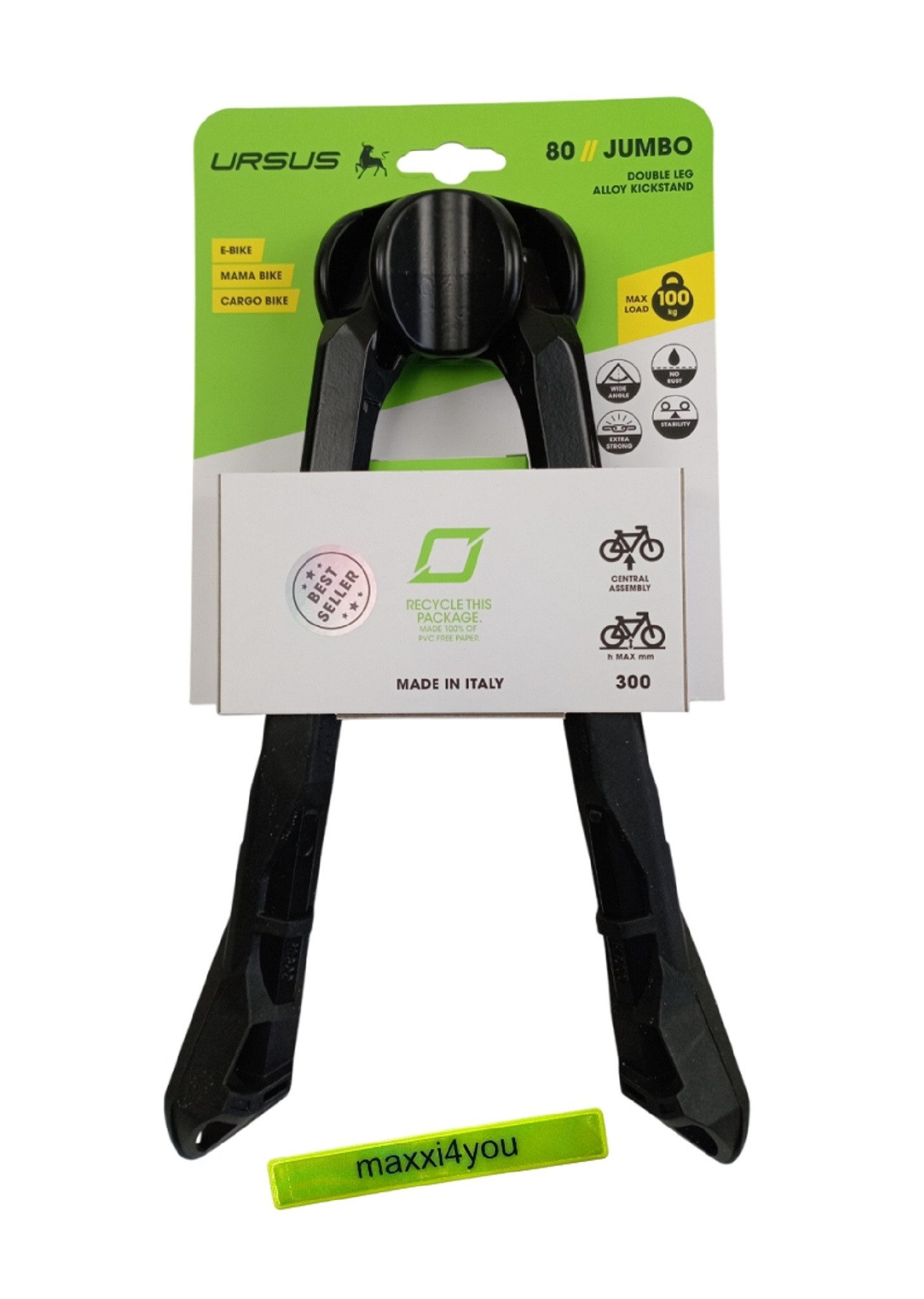 maxxi4you Fahrrad-Doppelständer Fahrrad Doppelständer Ursus "Jumbo" für 28" inkl. maxxi4you Reflexband