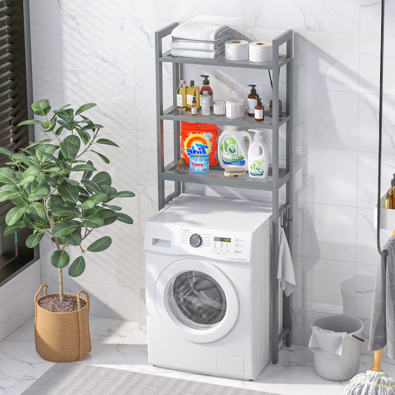COSTWAY Badregal, stehend, Toilettenregal 170cm mit günstig online kaufen