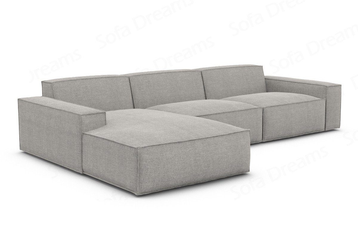 mane L Dreams Polsterecksofa Stoff Mini mit Eckcouch Stoffsofa, eisgrau70 Strukturstoff Sofa Sofa Ecksofa Formenta Sofa Designer