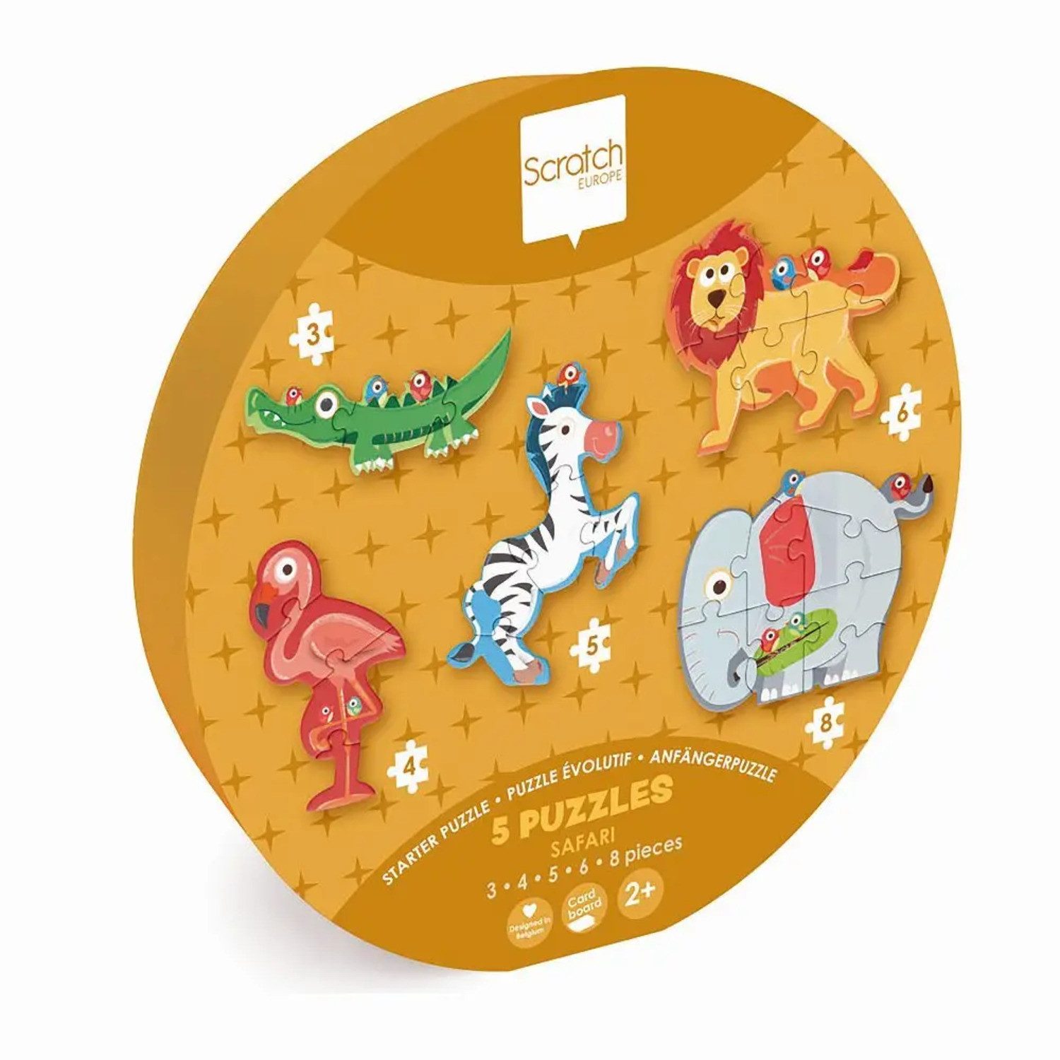 SCRATCH Puzzle SCRATCH - Beginner Puzzle Safari 3/4/5/6/8 Teile, Puzzleteile