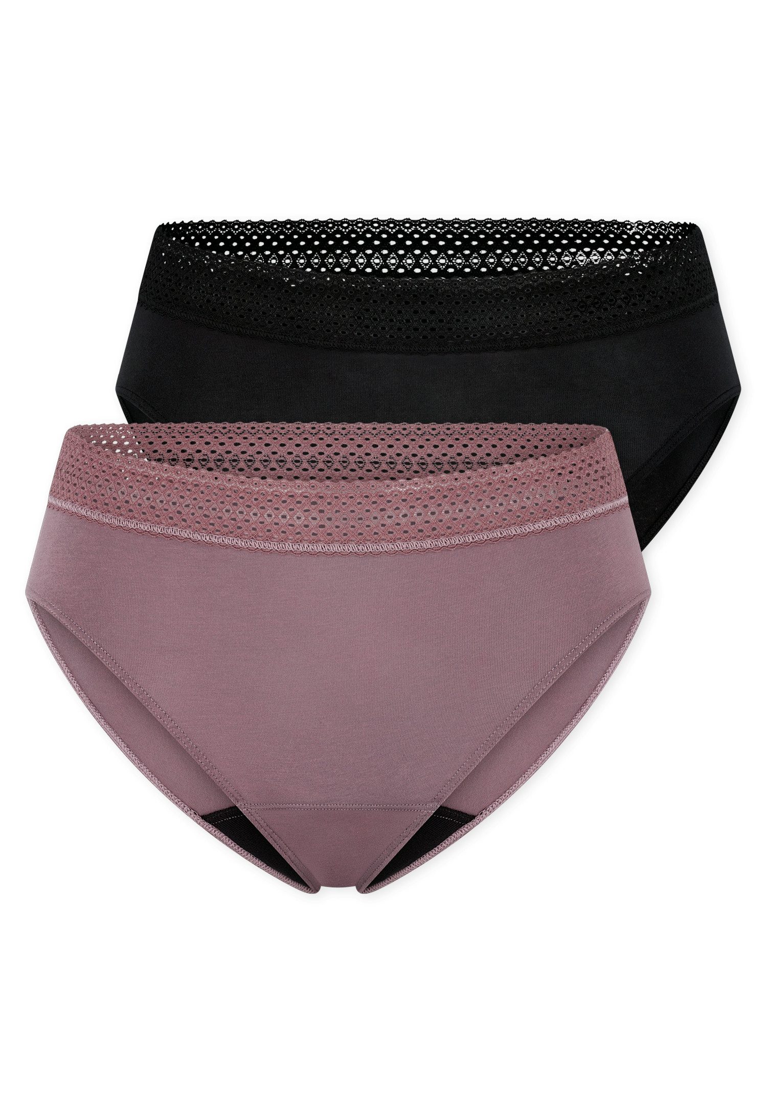 Schiesser Periodenslip Schiesser Care (2er Pack) feuchtigkeitsabsorbierend und leicht saugfähig, Single-Jersey-Qualität