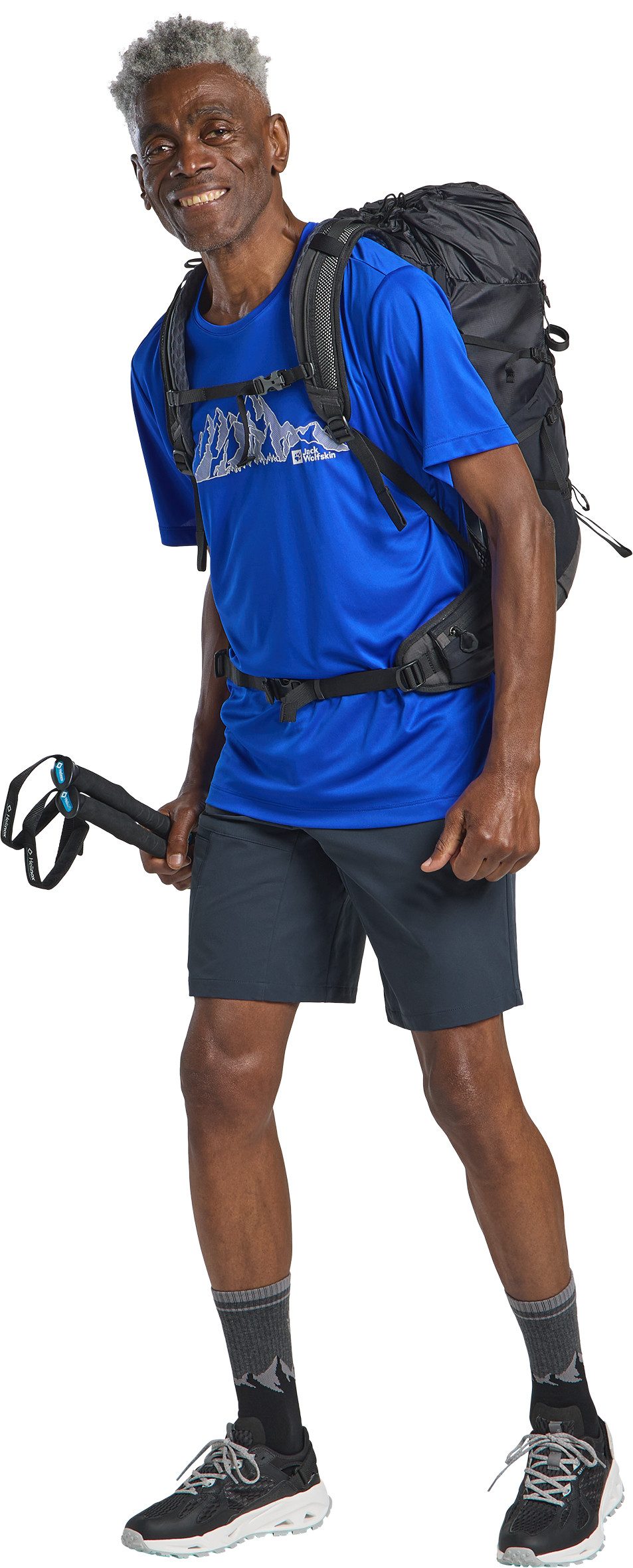 Jack Wolfskin Shorts PICO TRAIL SHORTS M robuster Bermudaschnitt, mit zwei Hüfttaschen, winddicht, atmungsaktiv