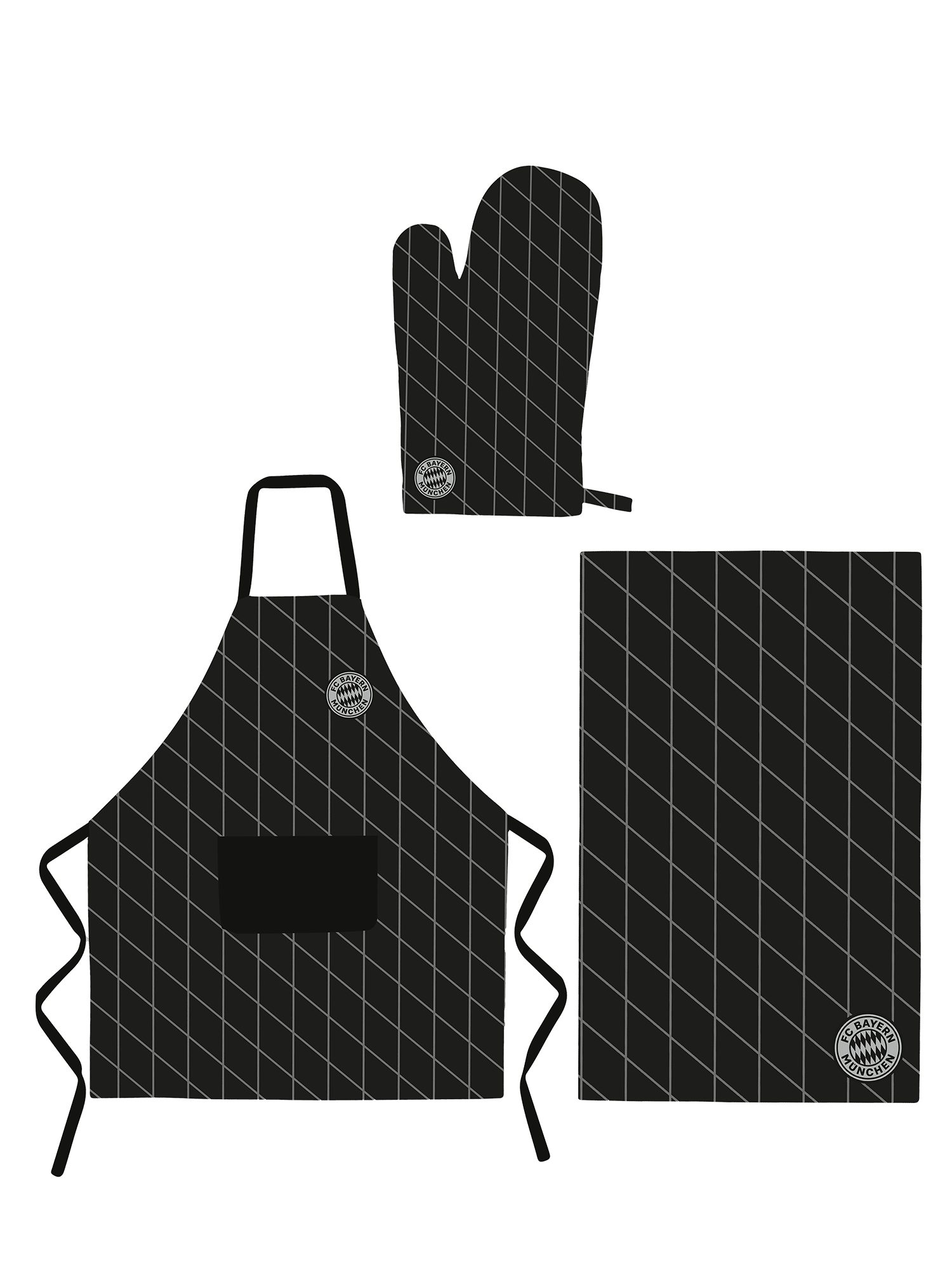 FC Bayern München Grillhandschuhe FC Bayern München Grill-Set 3-teilig