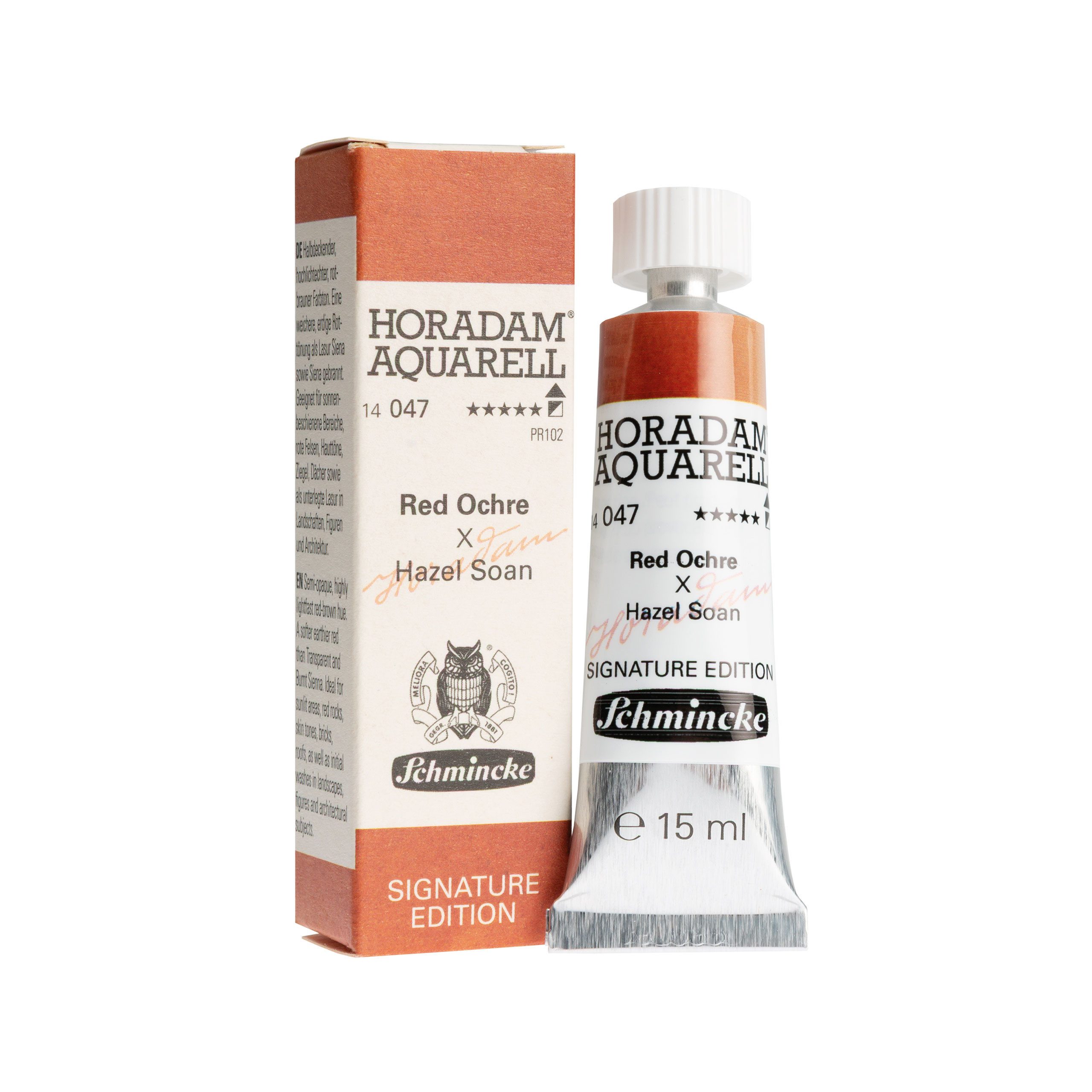 Schmincke Aquarellfarbe HORADAM - 15ml Red Ochre x Hazel Soan - Aquarellfarbe 14 047 006