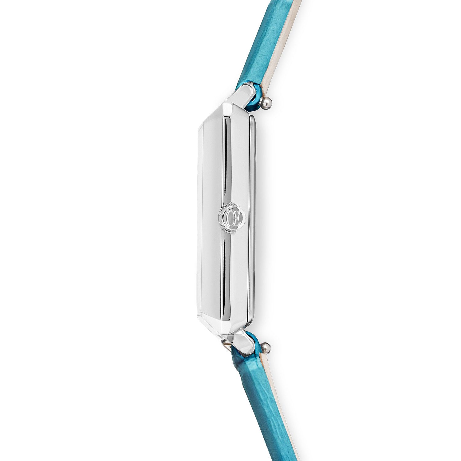 COEUR DE LION Quarzuhr Uhr Iconic Spikes Transformative Teal silber Armband Leder 7670/71-0627, Armbanduhr, Damenuhr, Lederarmband, analog, Swarovski®-Kristall