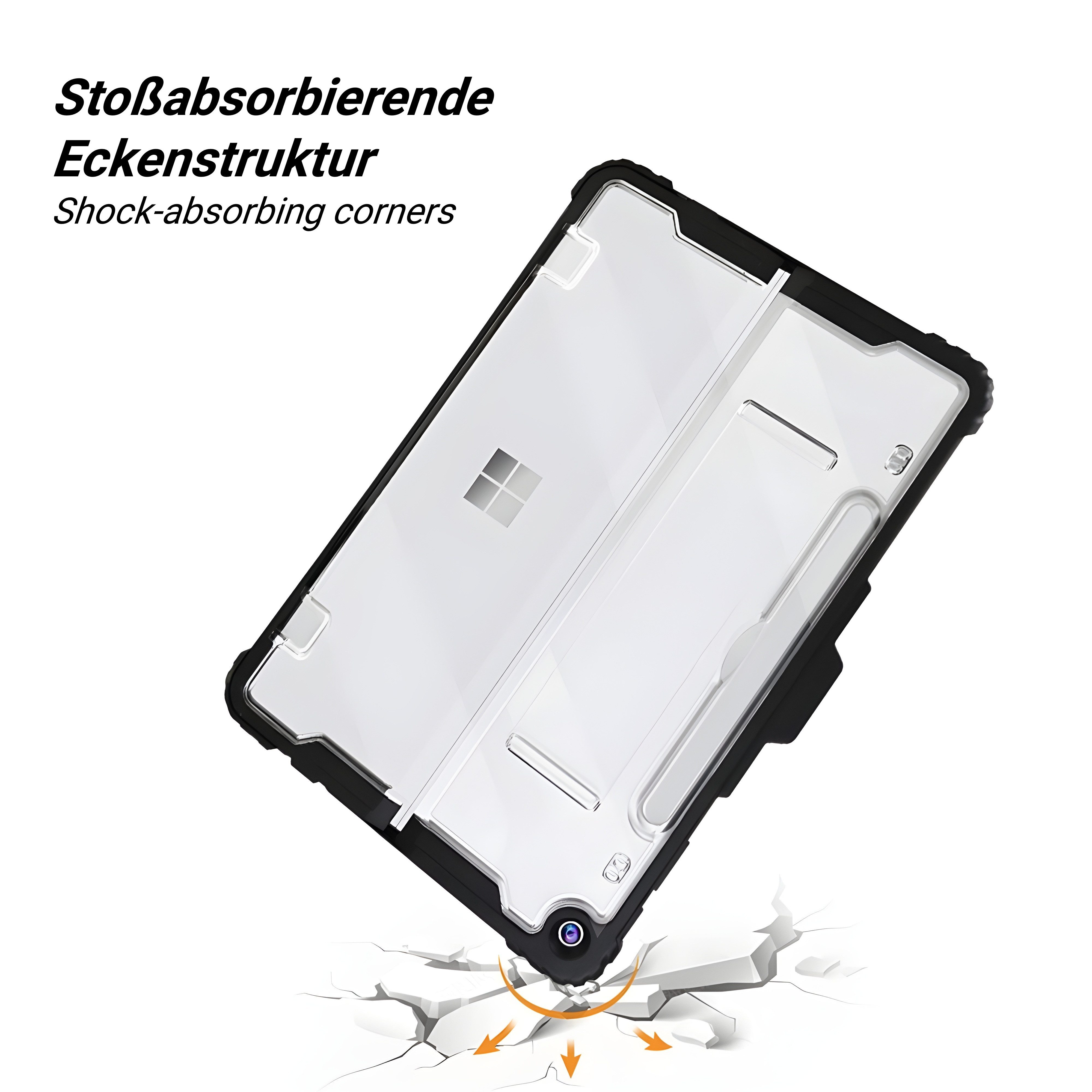 honju Tablet-Hülle Microsoft Surface Pro 12 Zoll 2025 Hülle 30,5 cm (12 Zoll), [Case mit abnehmbarer Handschlaufe]