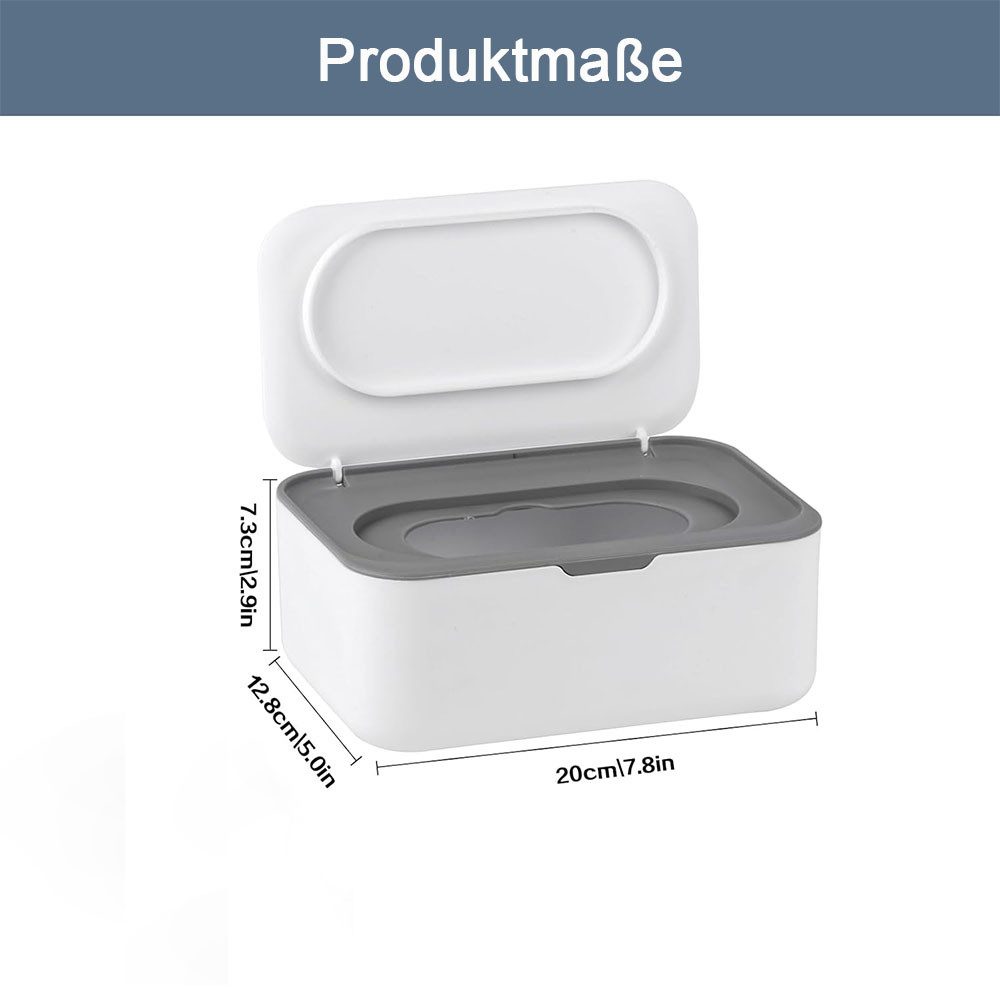 TUWENA Feuchttücherbox Spenderboxen Babytücher, Seidenpapier mit Deckel