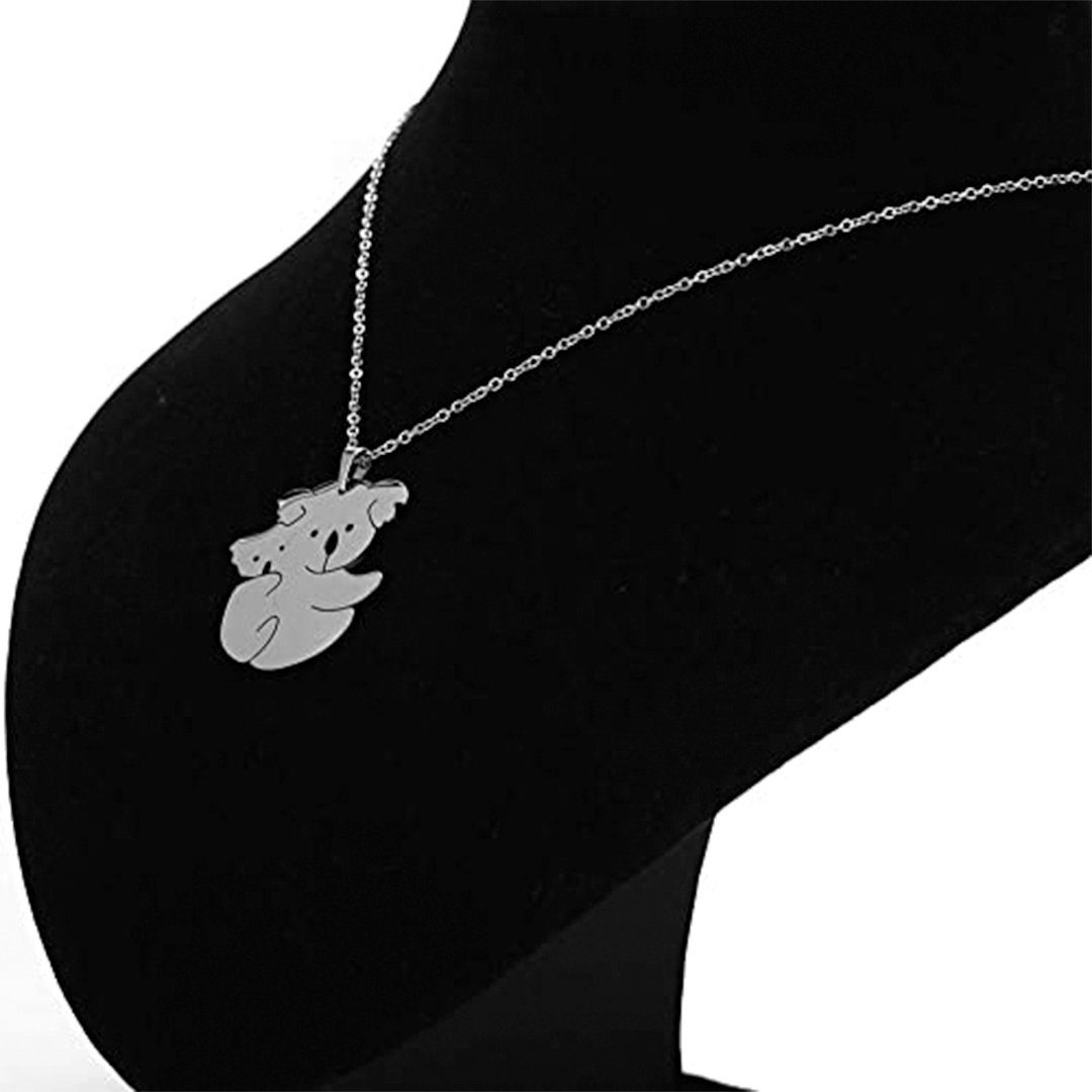 SOTOR Charm-Kette Anhänger Halskette Edelstahl Frauen für Schöne Charme Schlüsselbein Kette Mädchen Geschenke Silber (1-tlg)