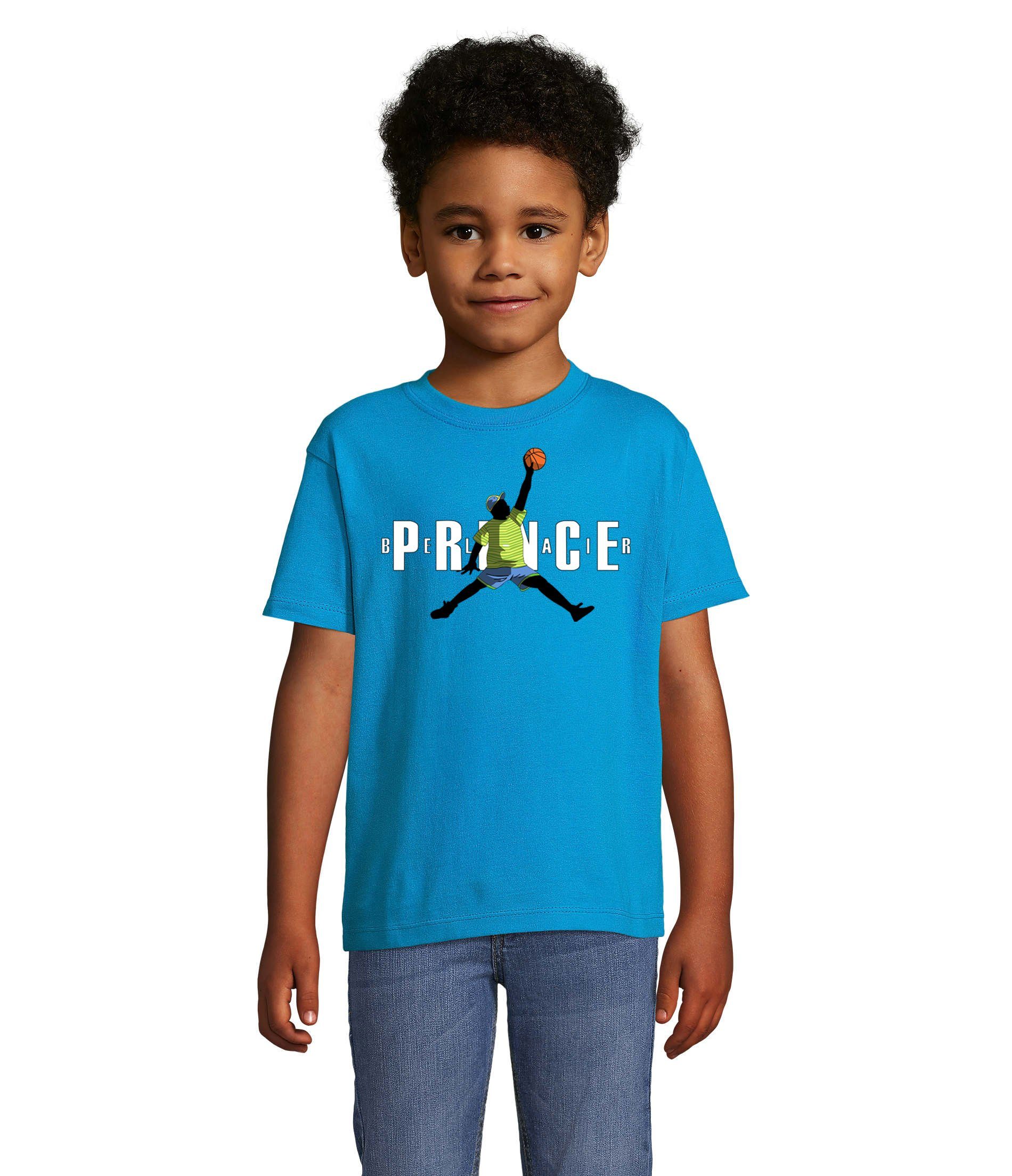 Blondie & Brownie T-Shirt Kinder Jungen & Mädchen Fresh Prince Bel Air Basketball in vielen Farben Blau