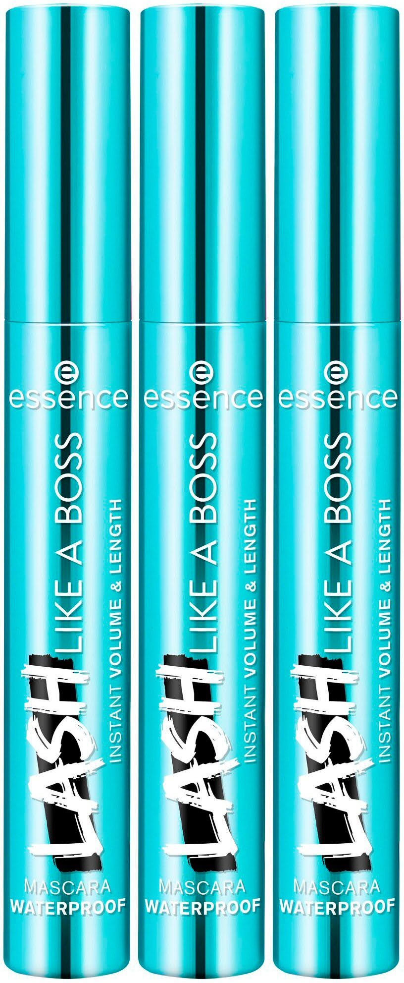 Essence VOLUME WATERPROOF, LIKE LENGTH BOSS LASH A INSTANT 3-tlg. Mascara MASCARA &