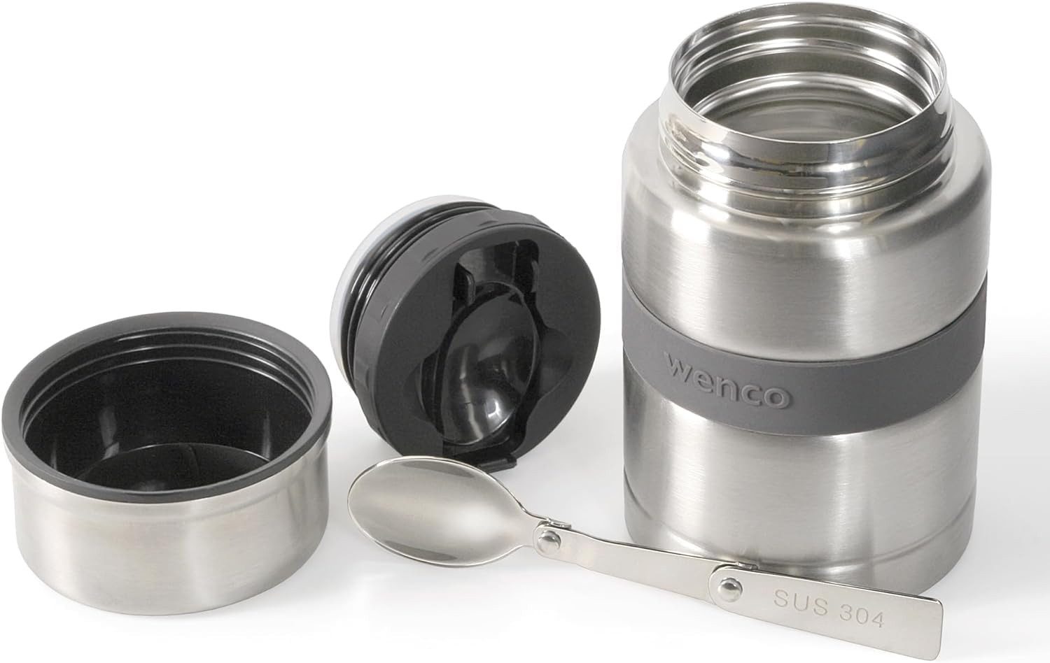 Wenco Lunchbox Thermobehälter für essen warmhalten to go 500ml, (1-tlg., Edelstahl), Essensbehälter für unterwegs, Lebensmittelsicher & BPA-frei