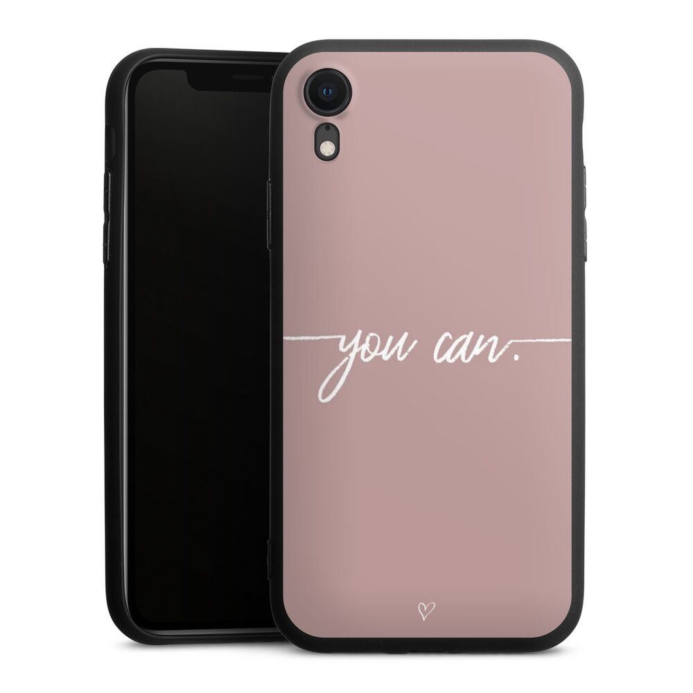 DeinDesign Handyhülle Spruch Sprüche Motivation You Can, Apple iPhone Xr Silikon Hülle Premium Case Handy Schutzhülle