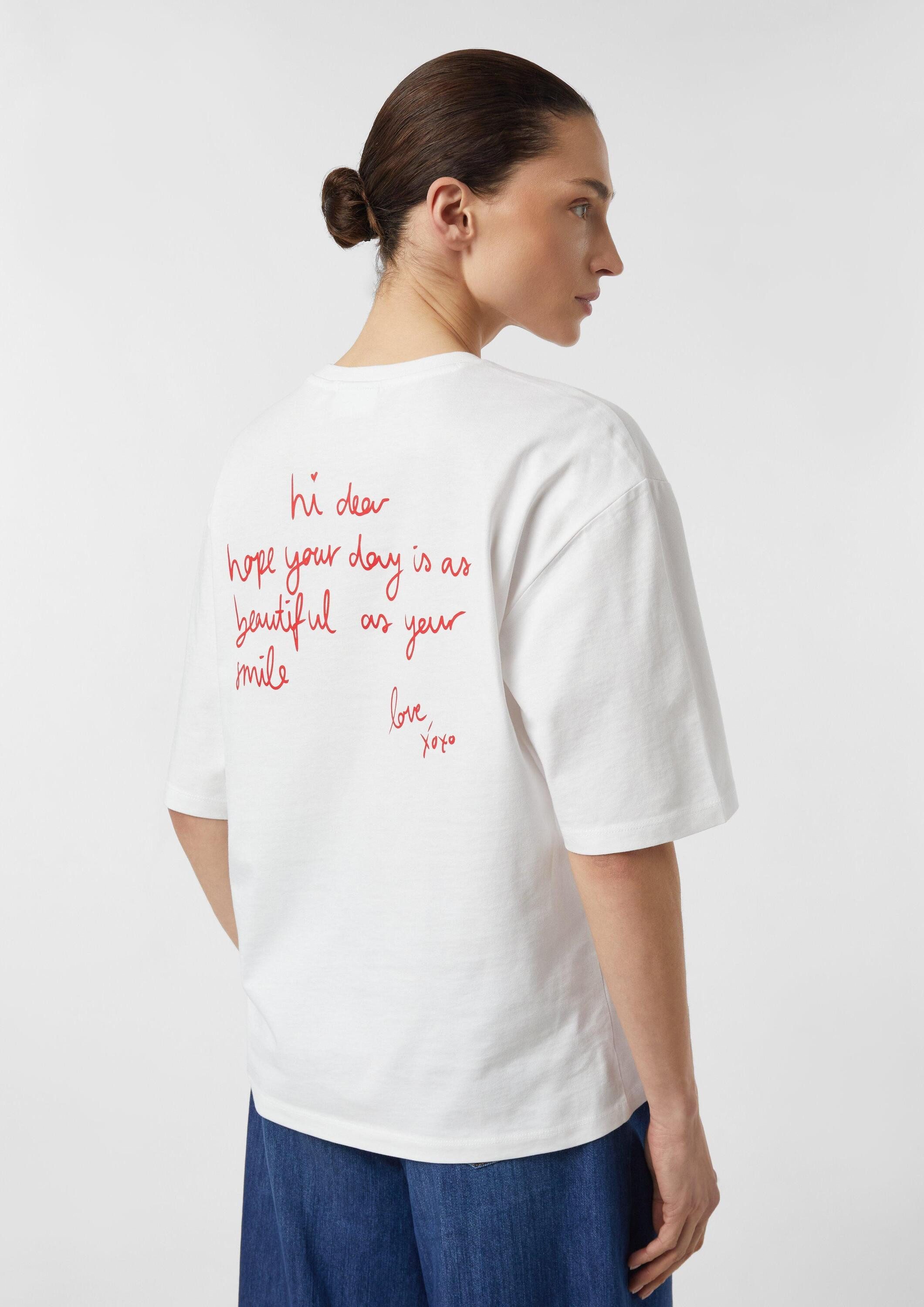 comma Kurzarmshirt T-Shirt Oversized Shirt mit Artwork