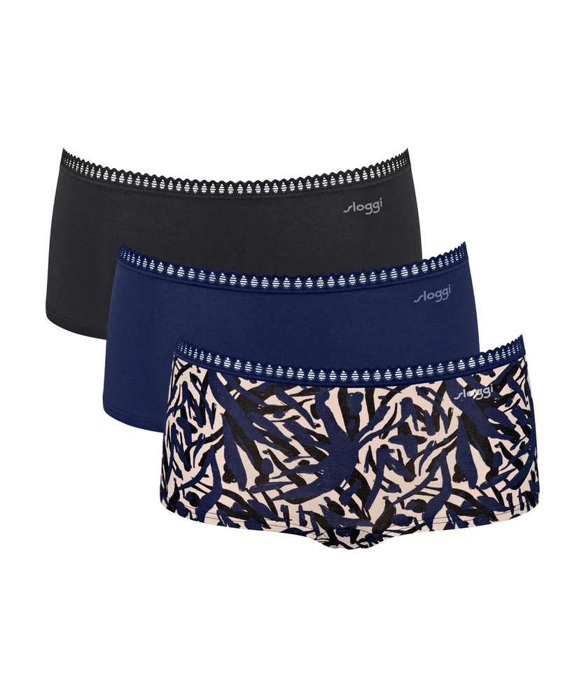 sloggi Panty Go Crush (3er Vorteilspack) Aus superweicher Bio-Baumwolle