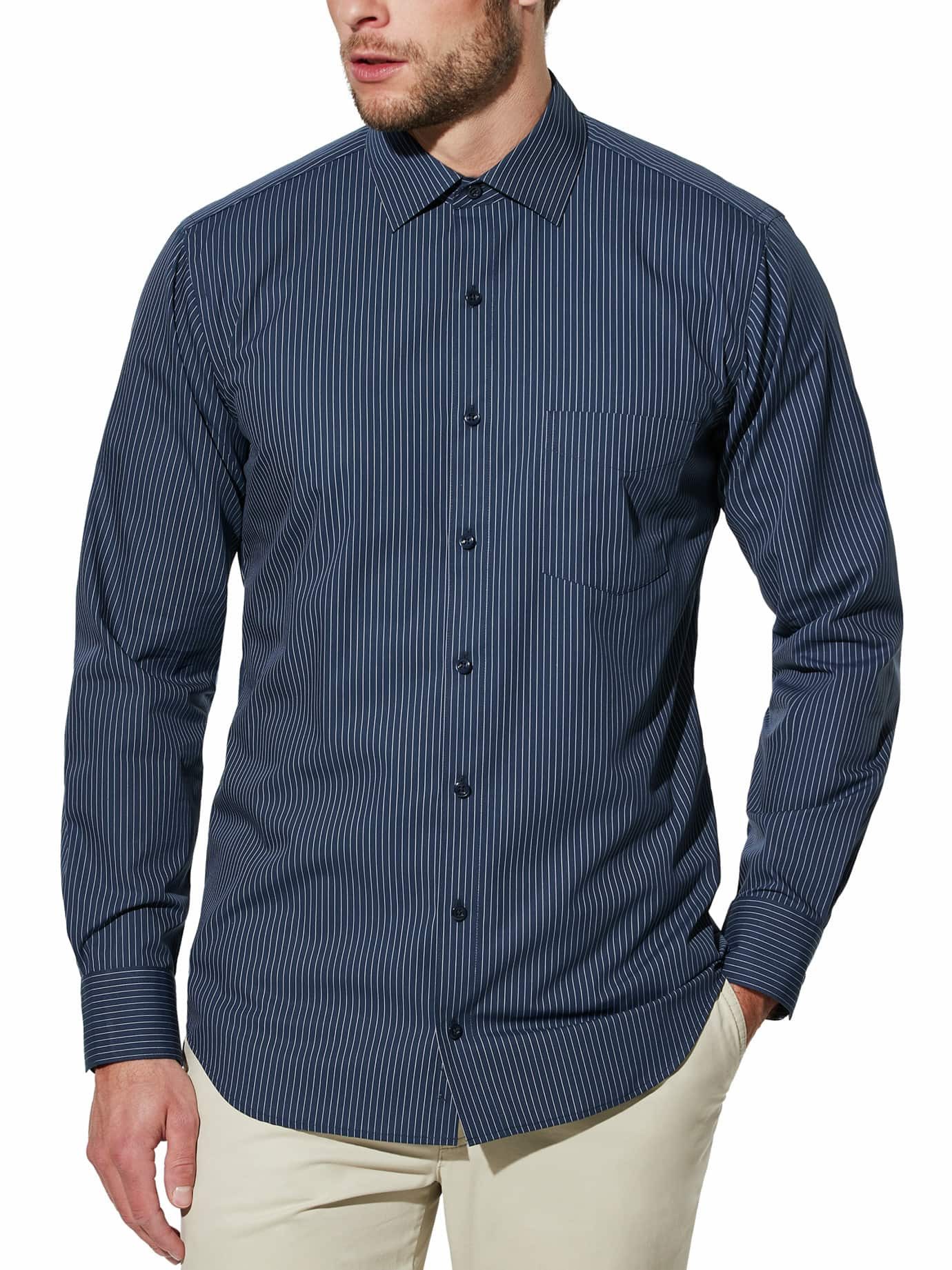 Walbusch Businesshemd Herren Extraglatt-Hemd Kent-Kragen Comfort fit Kentkragen Langarm, Business, bügelfrei, atmungsaktiv – Bild 5 von 5