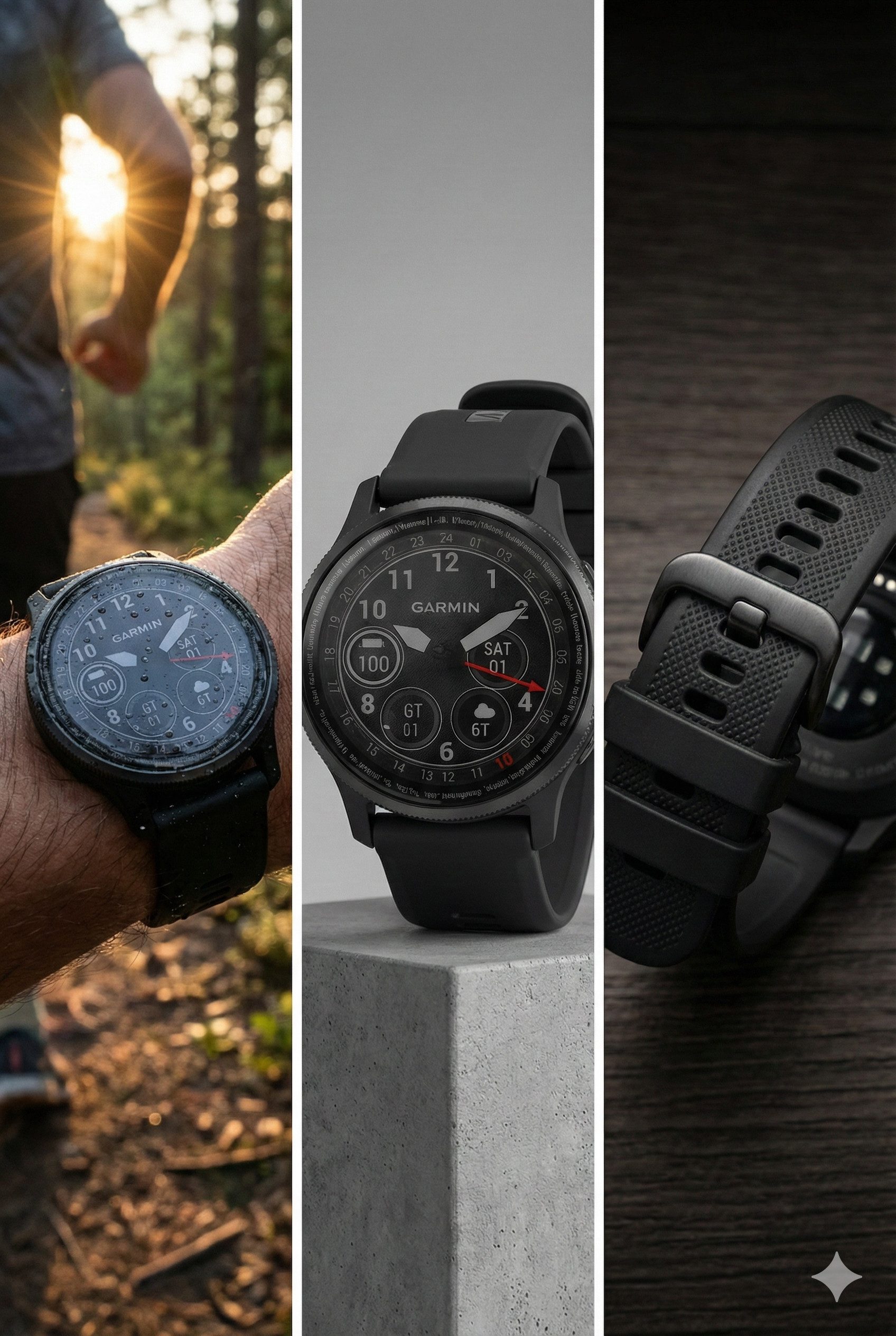 Garmin Garmin Venu 3 Smartwatch (3,56 cm cm/1,4 Zoll, Garmin OS) Packung, 3-tlg., Smartwatch, Leder- & Silikonarmband, Ladekabel, AMOLED; Gorilla Glass; Telefonie & Voice; EKG-App; bis 14 Tage Akku