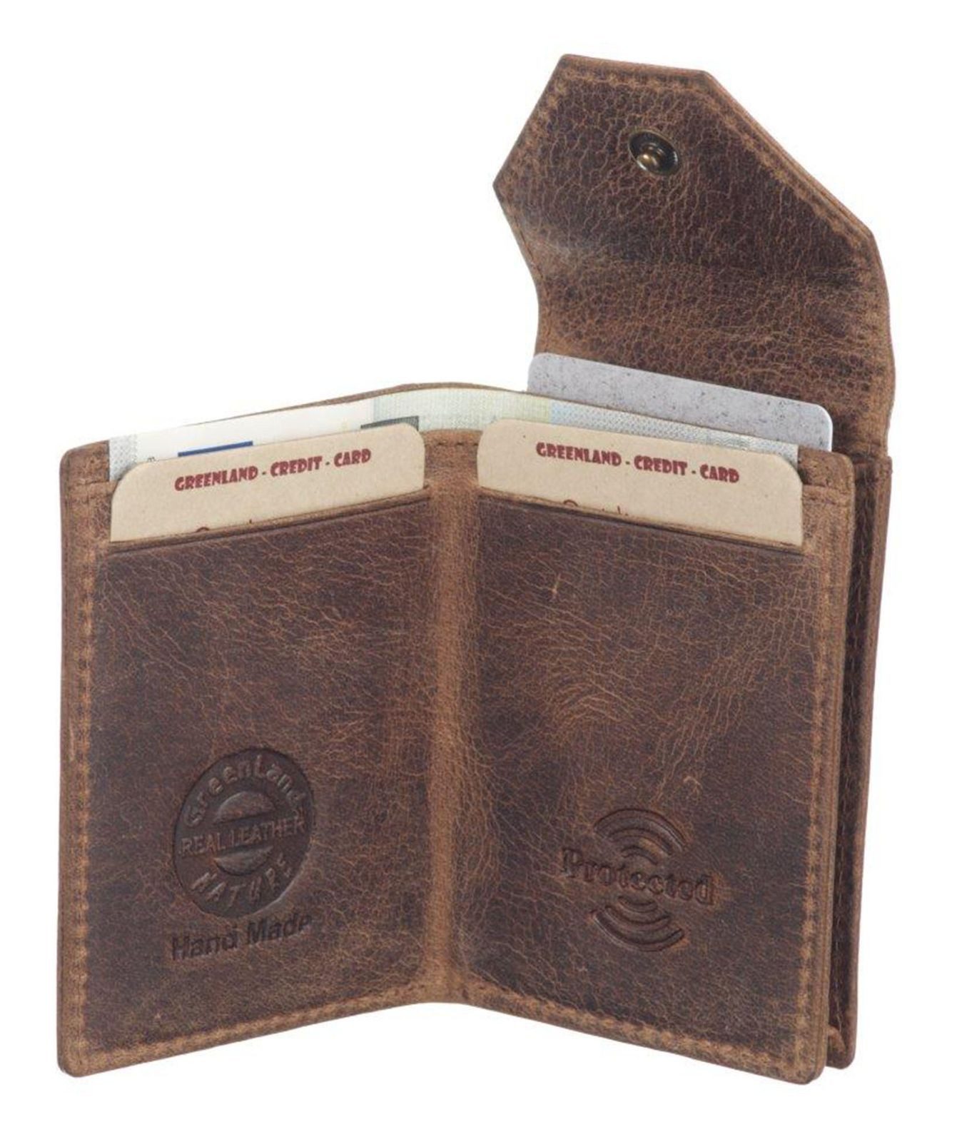 GreenLand Nature Geldbörse Card Wallet RFID, mit RFID-Blocker Schutz