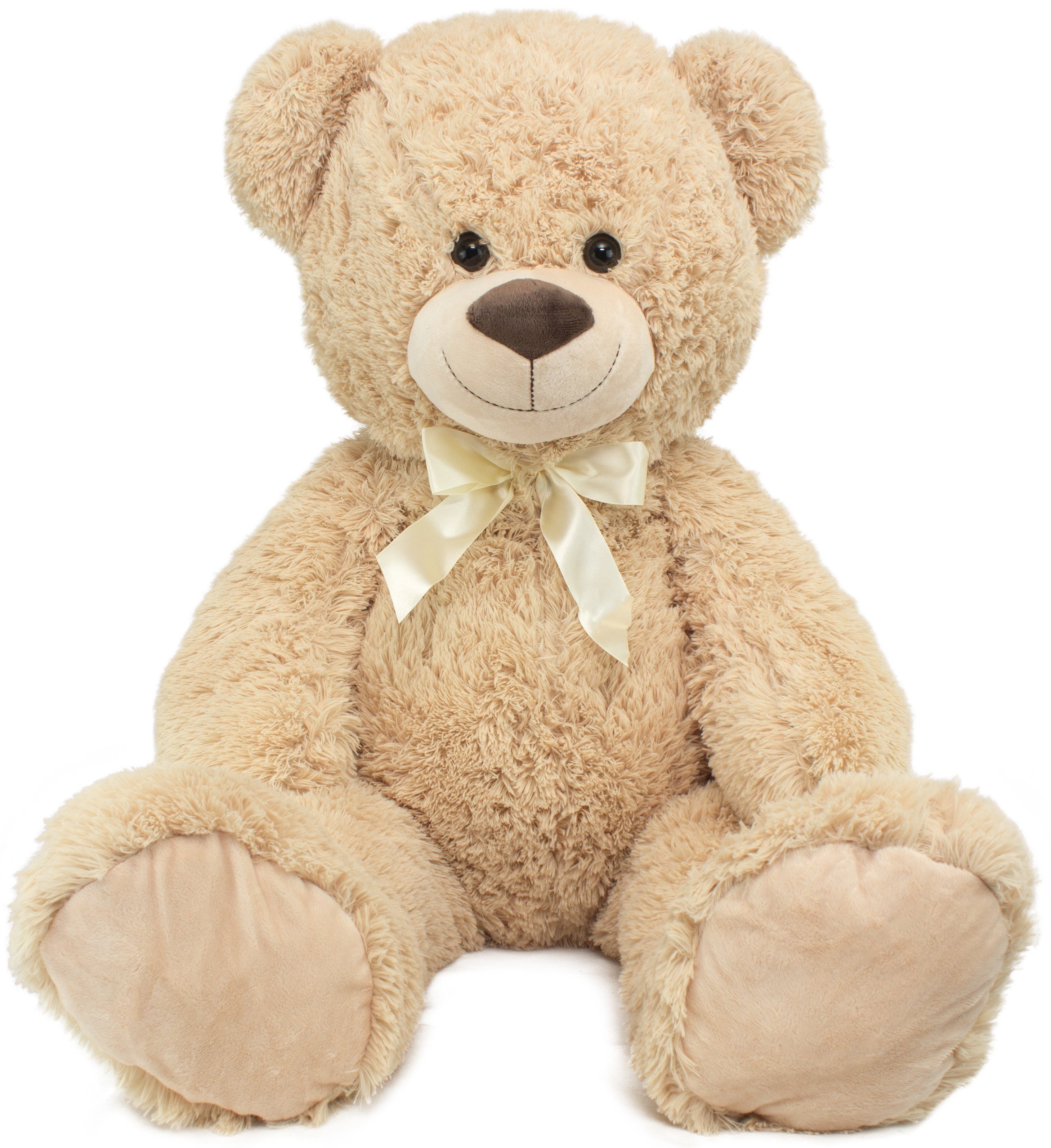 BRUBAKER Kuscheltier XXL Teddybär 100 cm groß mit Ich Liebe Dich Herz (Valentinstagsgeschenk, 1-St), großer Teddy Bär, Stofftier Plüschtier