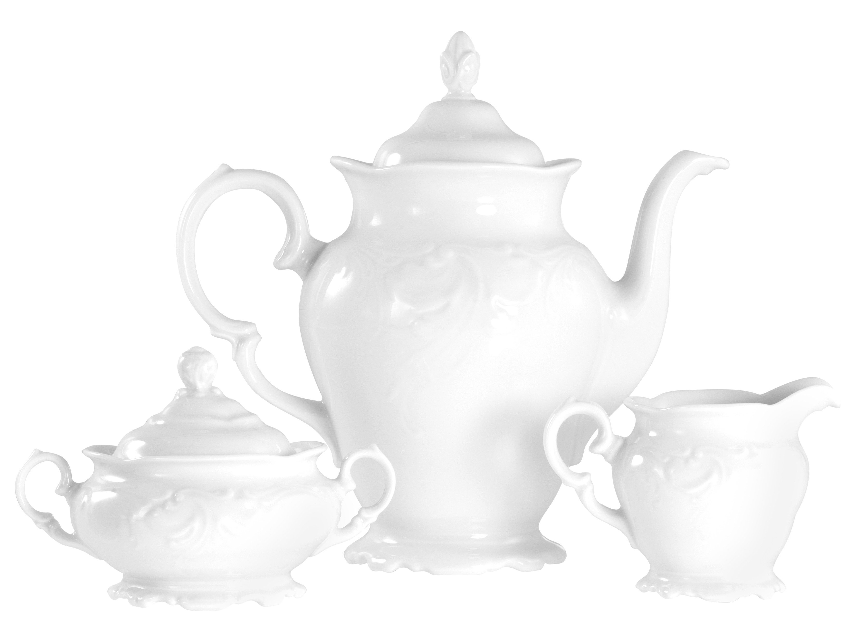 Milch- und Zuckerset Frederike Weiss, Kaffeegarnitur 3-tlg.