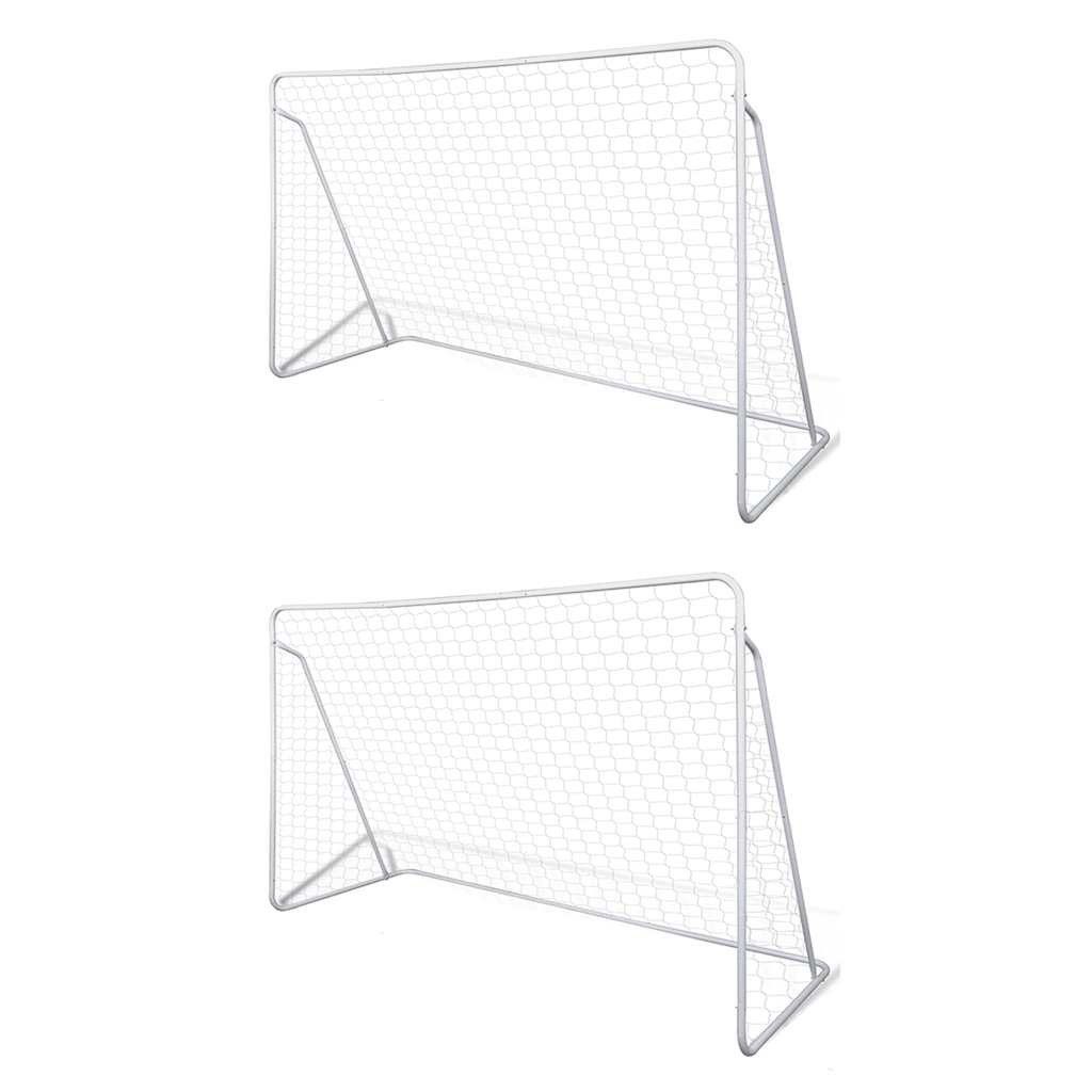 Fußballtor Fußball-Tornetze 2 Stück 240 x 90 x 150 cm Stahl