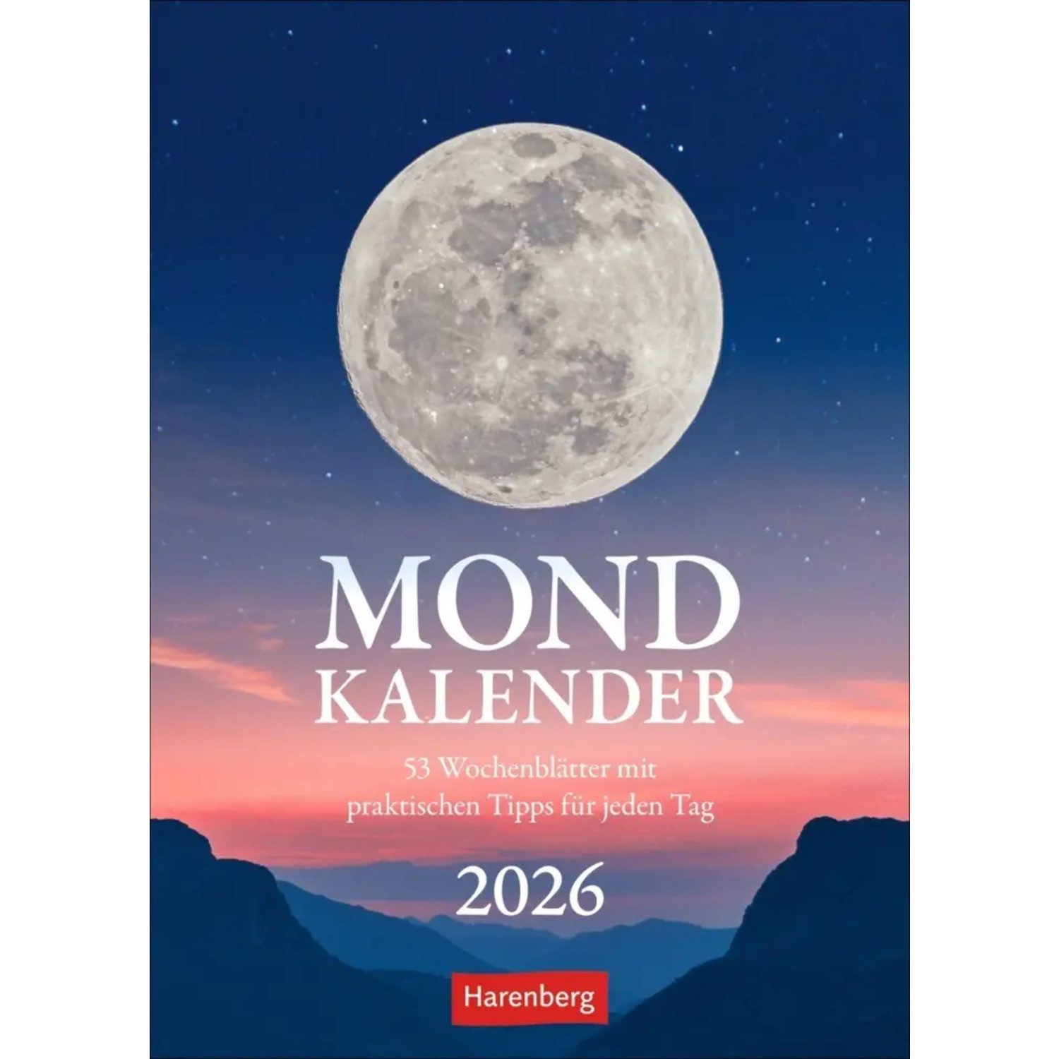 Harenberg Kalender Verlag Wandkalender Mondkalender Wochenkalender 2026 - 53 Wochenblätter mit praktischen...