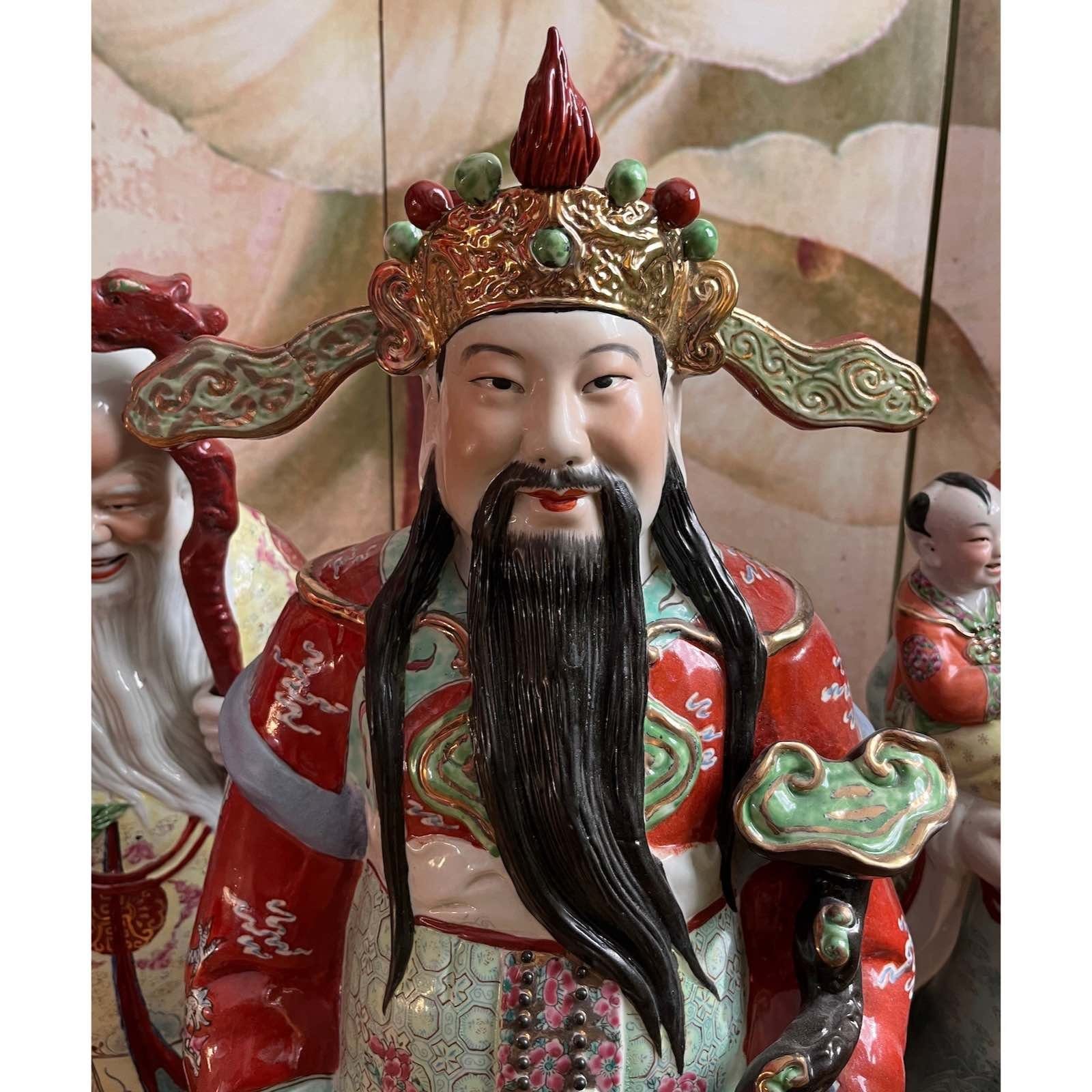 Asien LifeStyle Skulptur Shou Gib Schutz die deinen Lu, in Fu 70cm & Hände - von