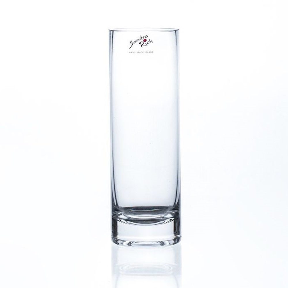 Dekovase SANDRA RICH, Solifleur, schlanke Glas Vase 6 x 18cm