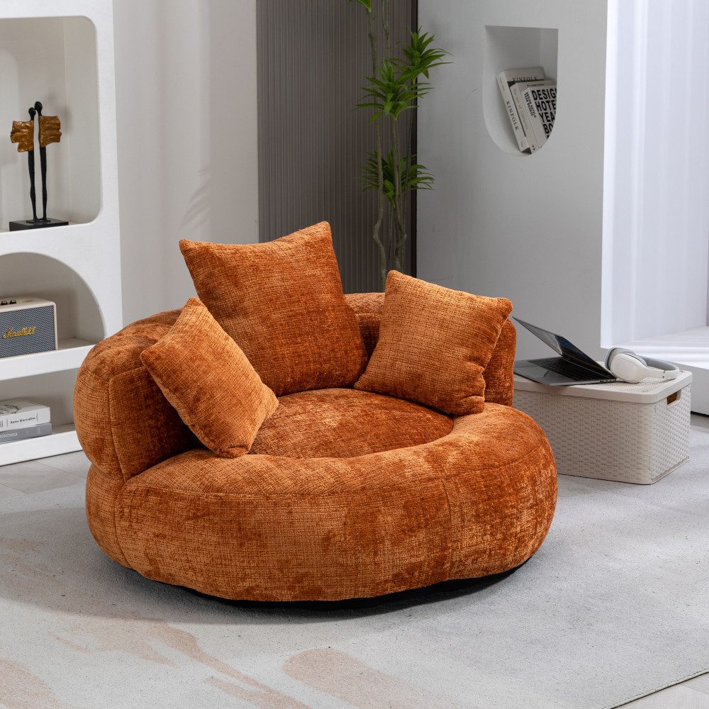 BBWL Sofa Lazy Sofa Sitzsack Sessel aus Chenille mit hohem Rücken, Gaming Lounger mit 3 Kissen für Schlafzimmer Büro Indoor Outdoor