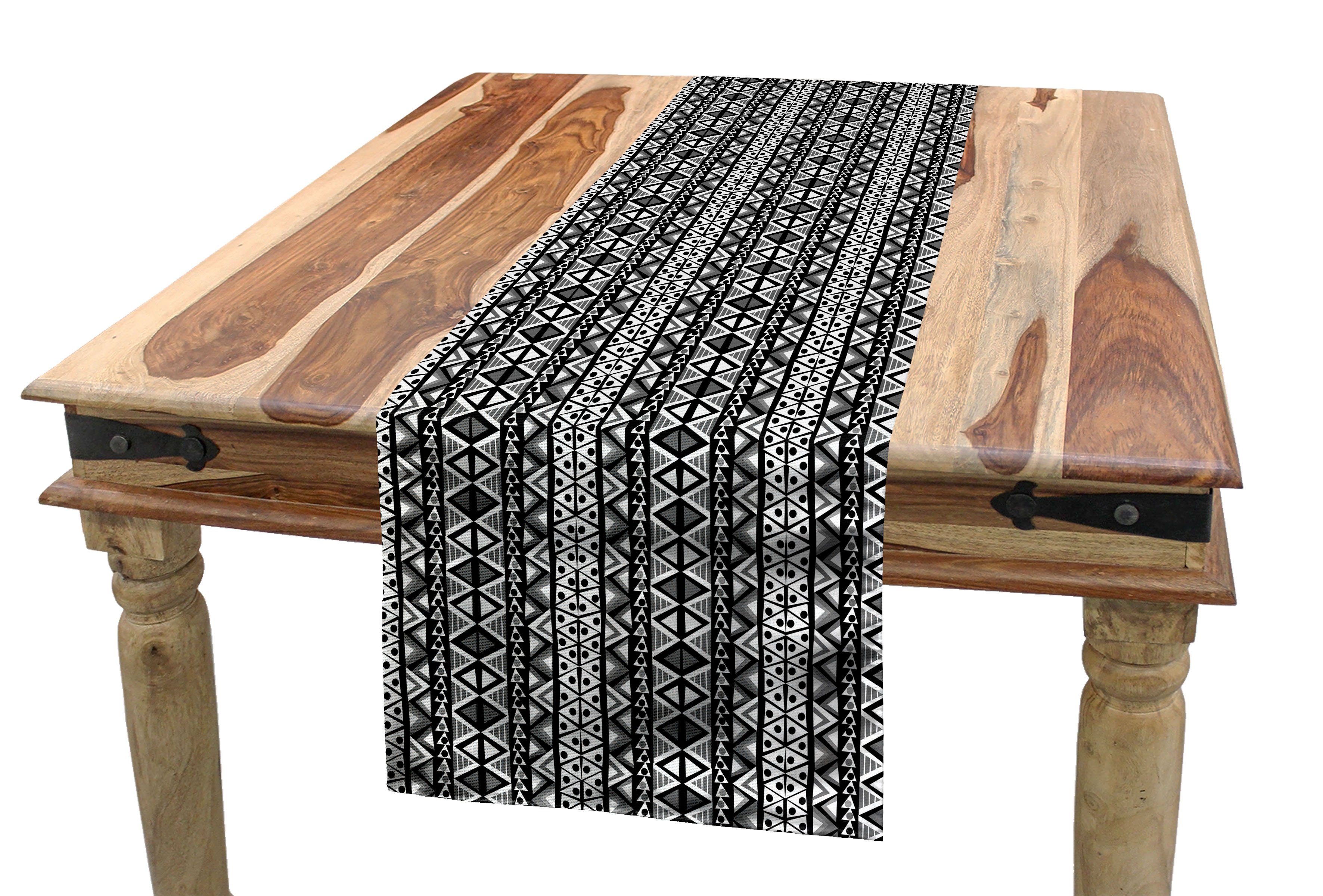 Abakuhaus Tischläufer Esszimmer Küche Rechteckiger Dekorativer Tischläufer, Retro Boho Aztec Stil
