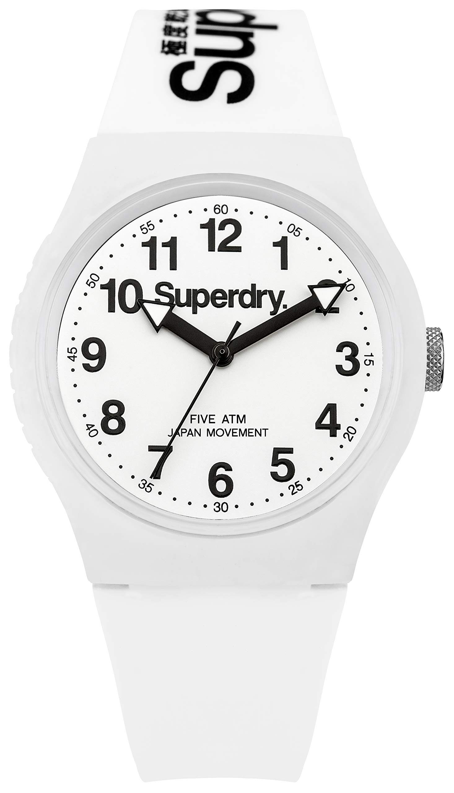 Superdry Quarzuhr, SYG164WW Uhr Analog Quarz mit Silikonarmband