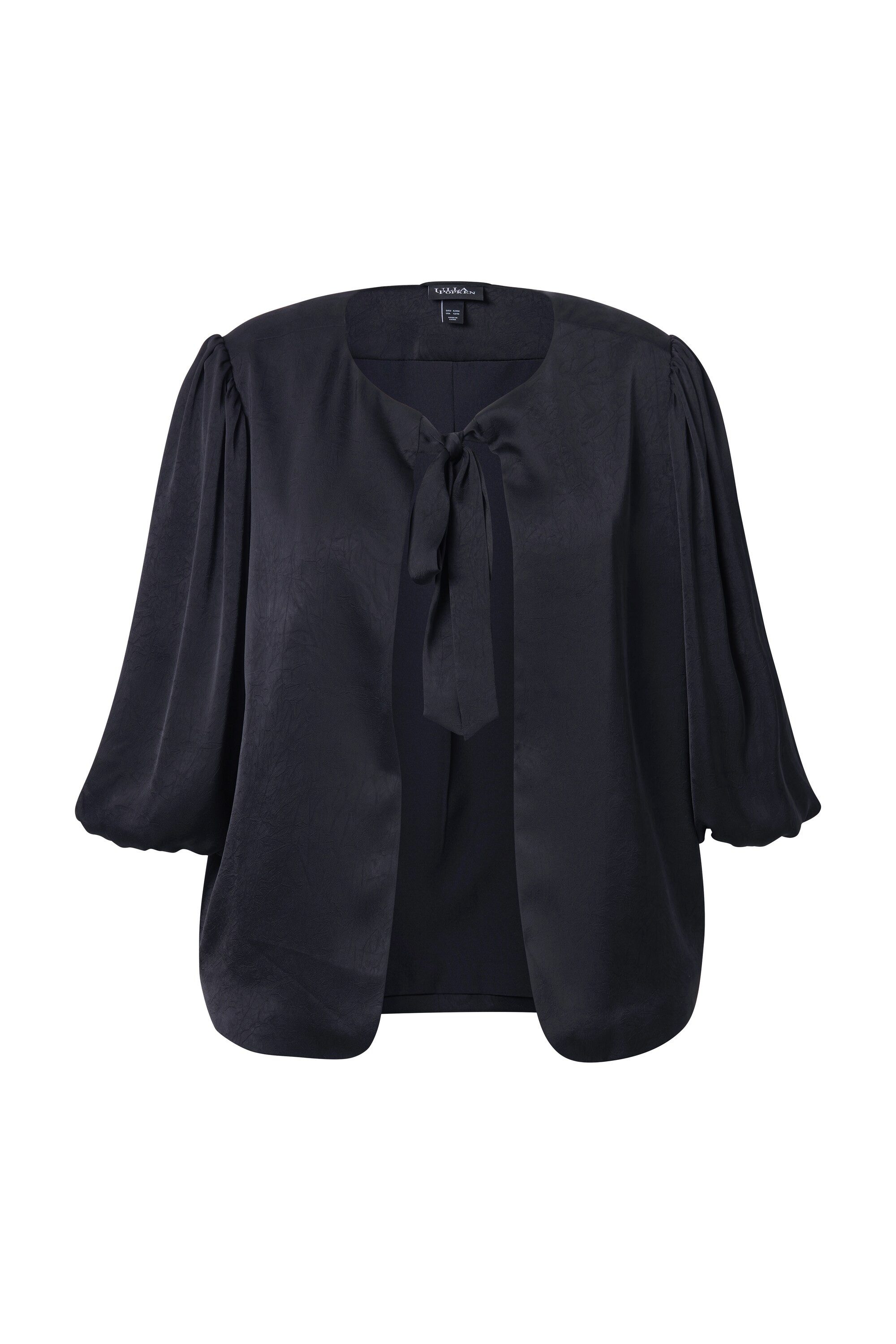 Ulla Popken Sommerjacke Jacke kurz Schleife Rundhals weiter 3/4-Arm günstig online kaufen