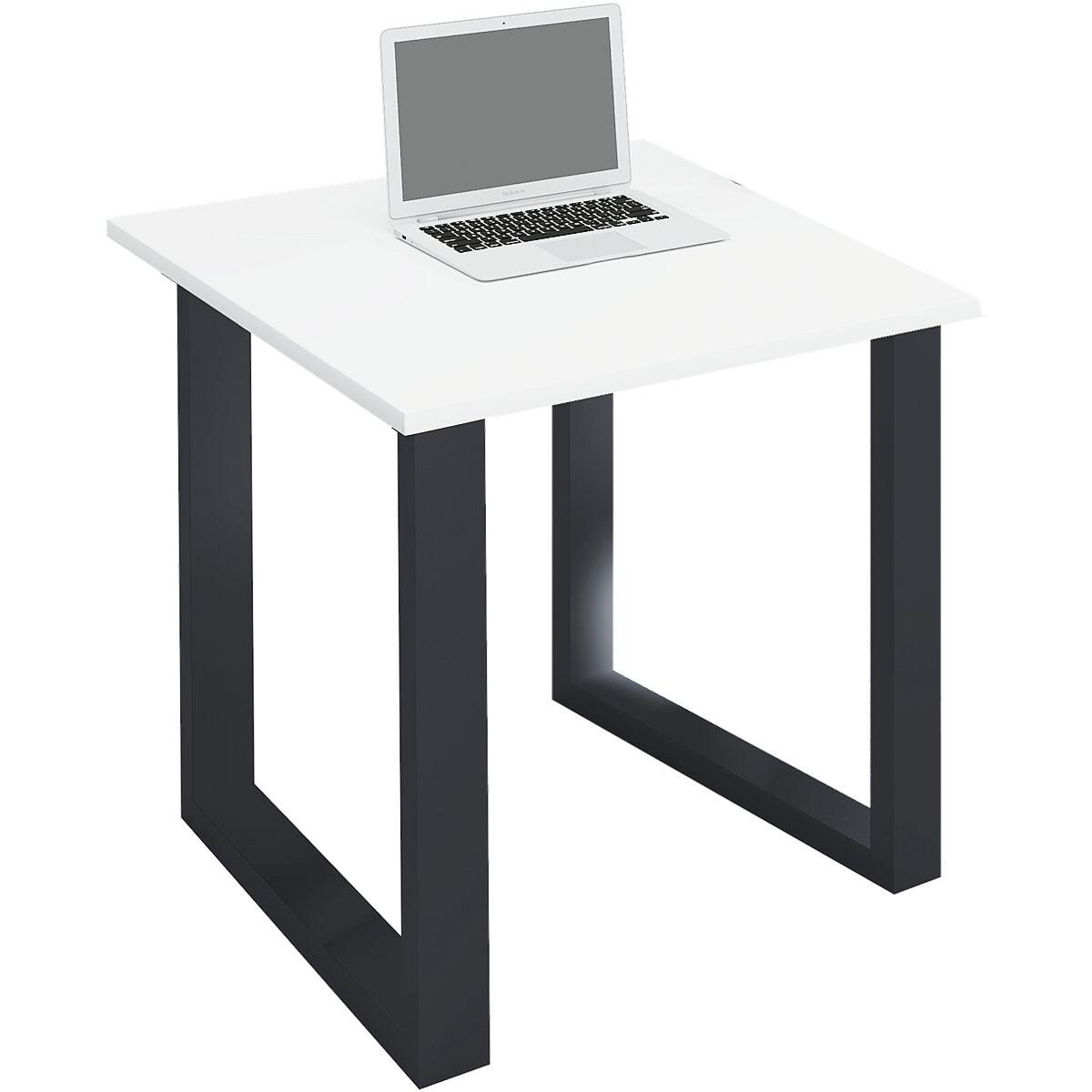 VCM Schreibtisch Lona, rechteckig, Tiefe 50 cm, Bügel-Fuß schwarz
