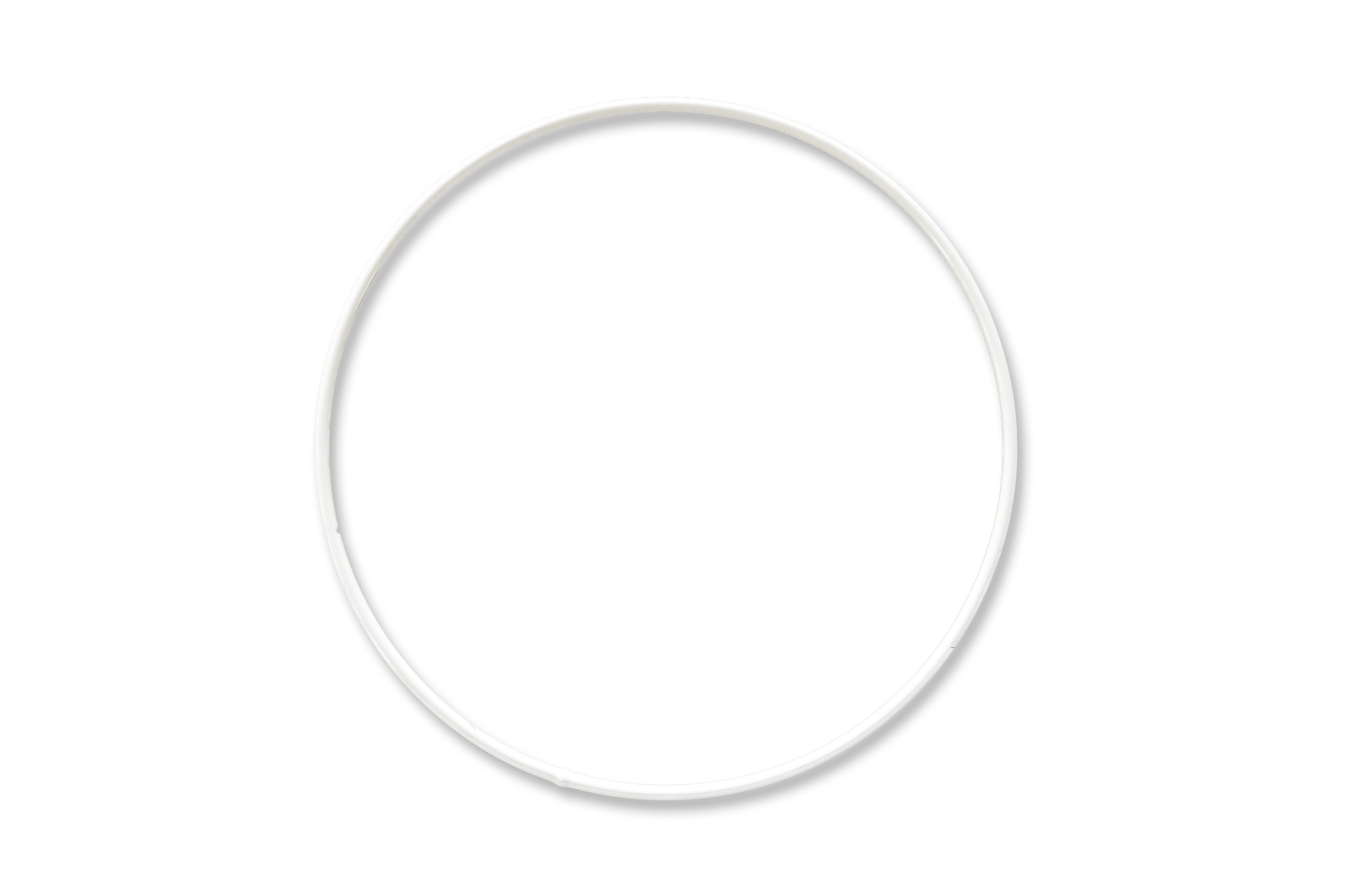 dekohaken24.de Hängedekoration 10x Metallring/Drahtring zum Basteln und Gestalten, weiß, Durchmesser 10 cm "oder" 15 cm