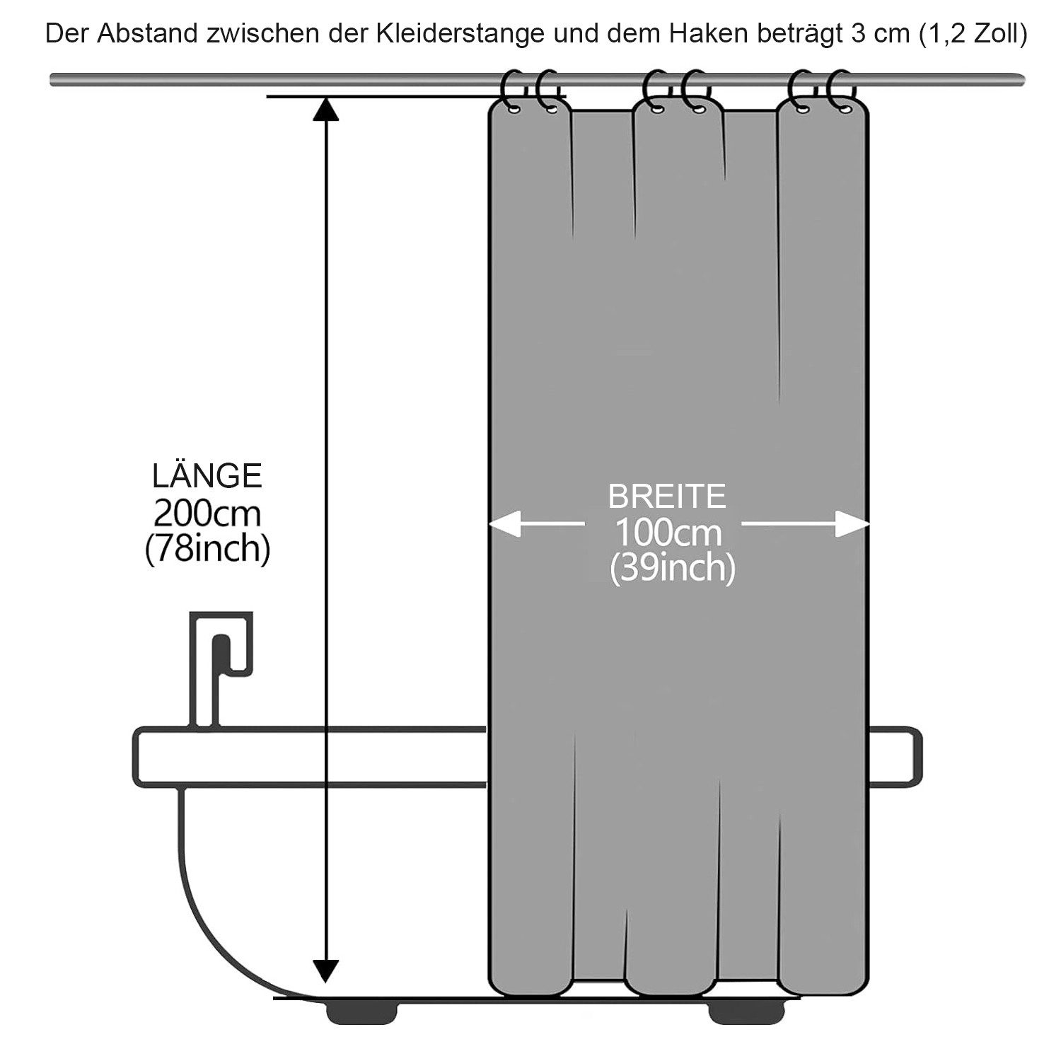 HAUSS SPOLE Duschvorhang Duschvorhang Badvorhang Badewannenvorhang Badezimm günstig online kaufen